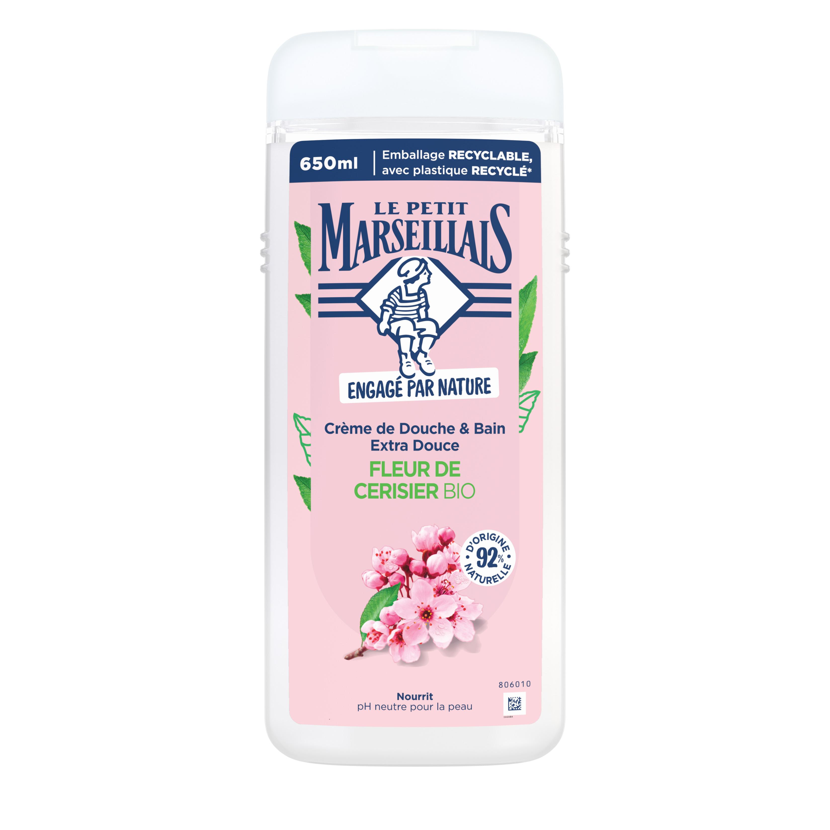 LE PETIT MARSEILLAIS Crème de douche et bain fleur de cerisier bio 650ml