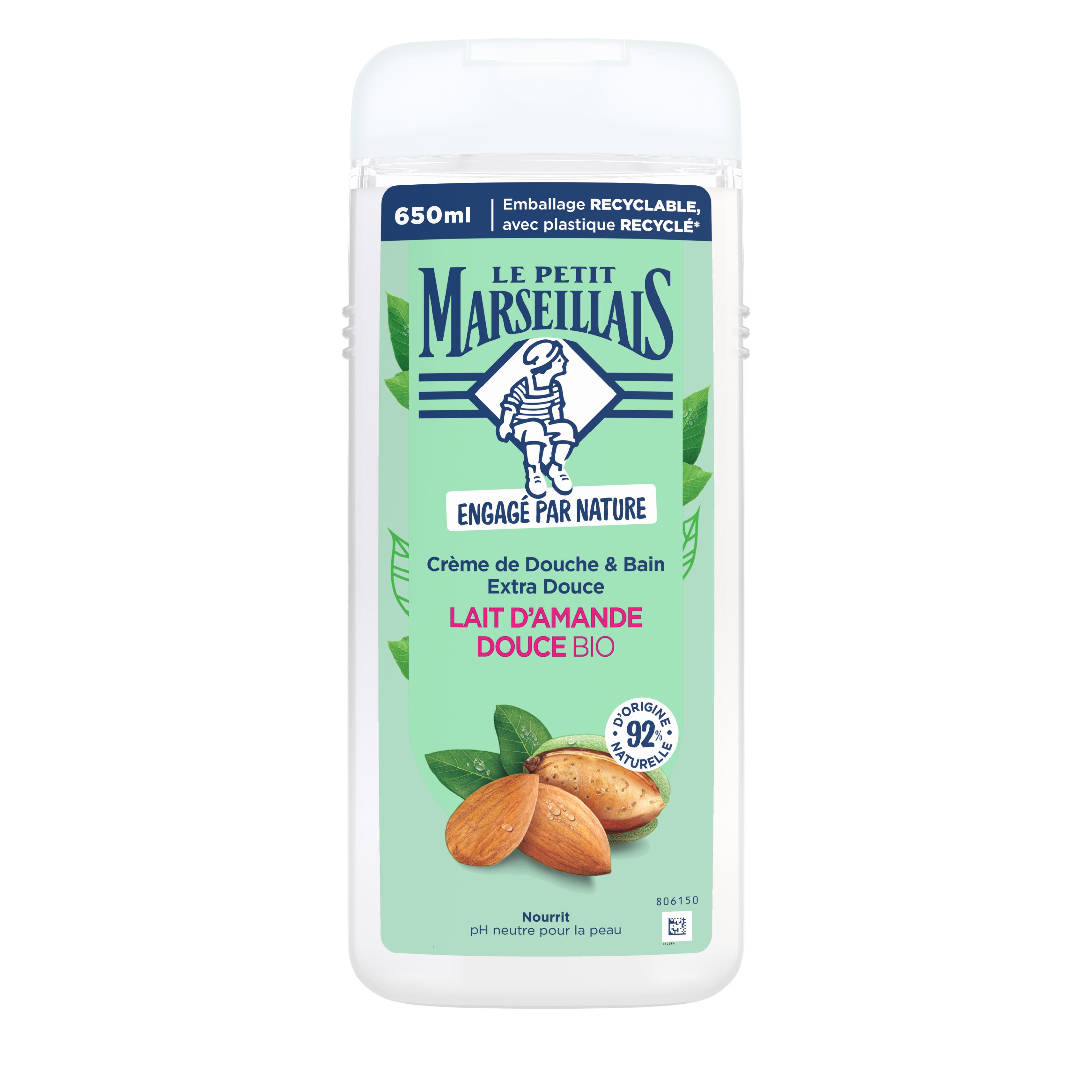 LE PETIT MARSEILLAIS Crème de douche et bain lait d'amande douce bio 650ml
