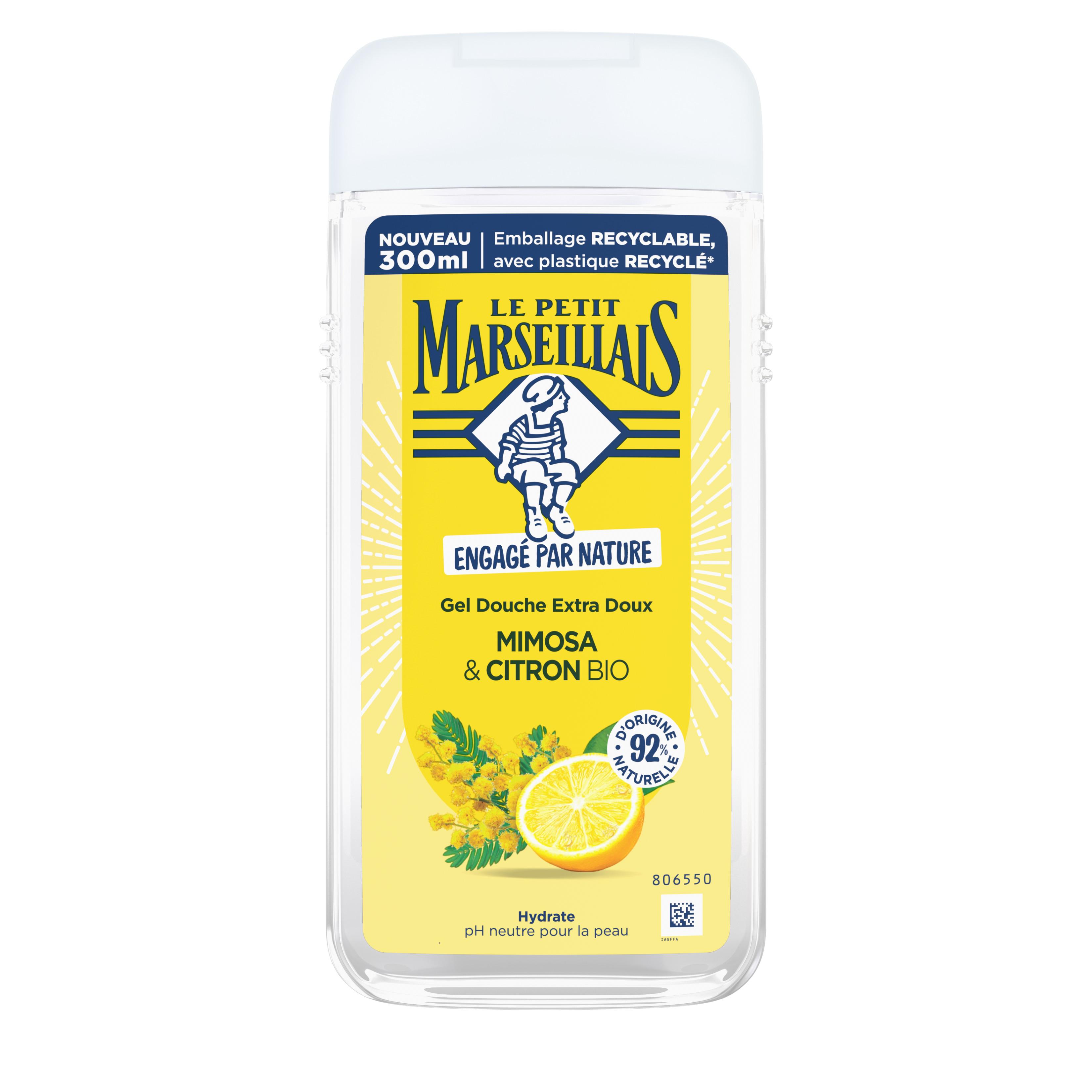 LE PETIT MARSEILLAIS Gel douche extra doux mimosa et citron bio 300ml