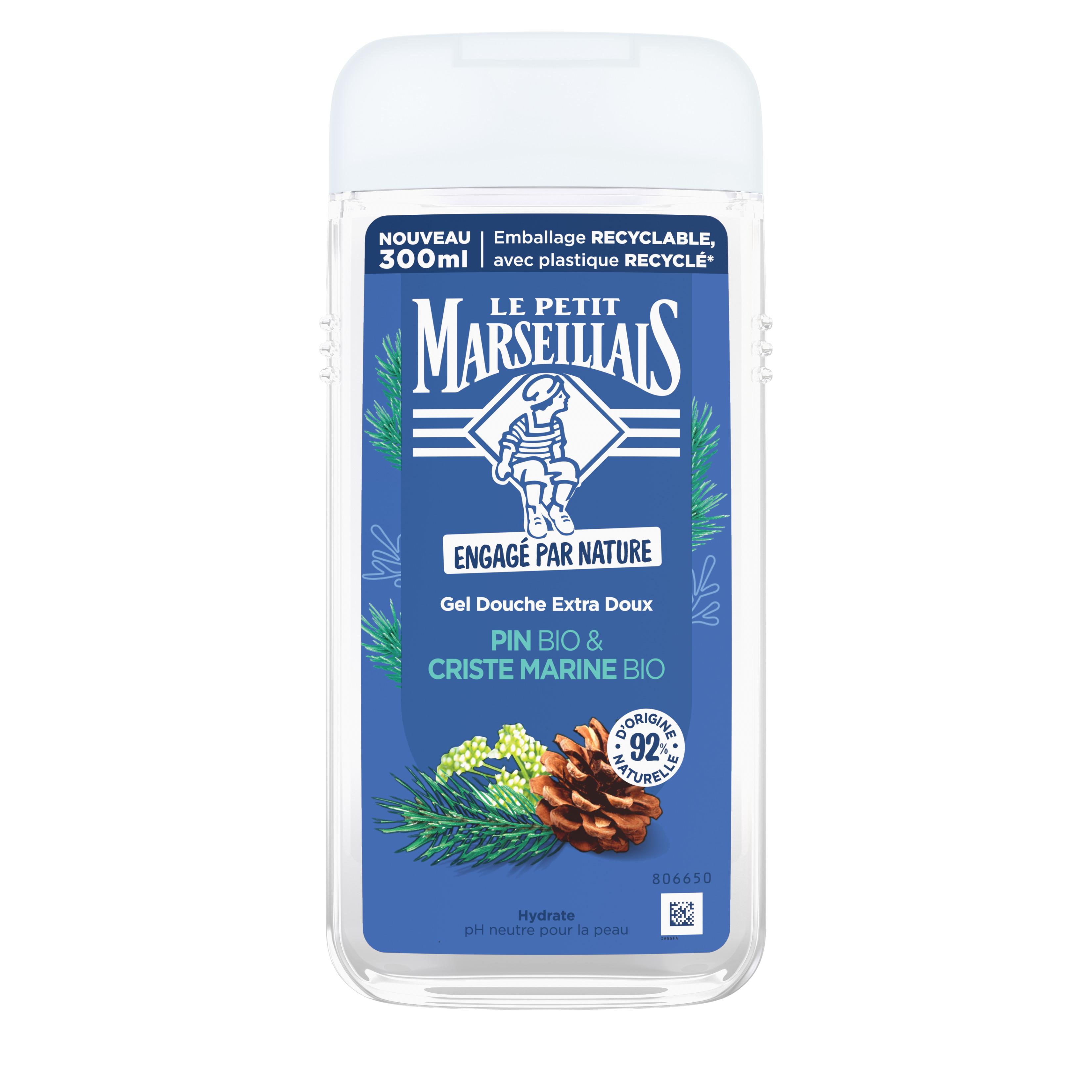 LE PETIT MARSEILLAIS Gel douche pin bio et criste marine bio 300ml