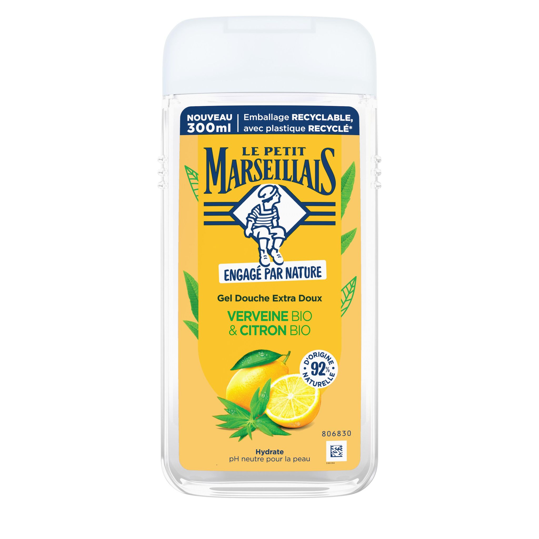 LE PETIT MARSEILLAIS Gel douche verveine bio et au citron bio 300ml