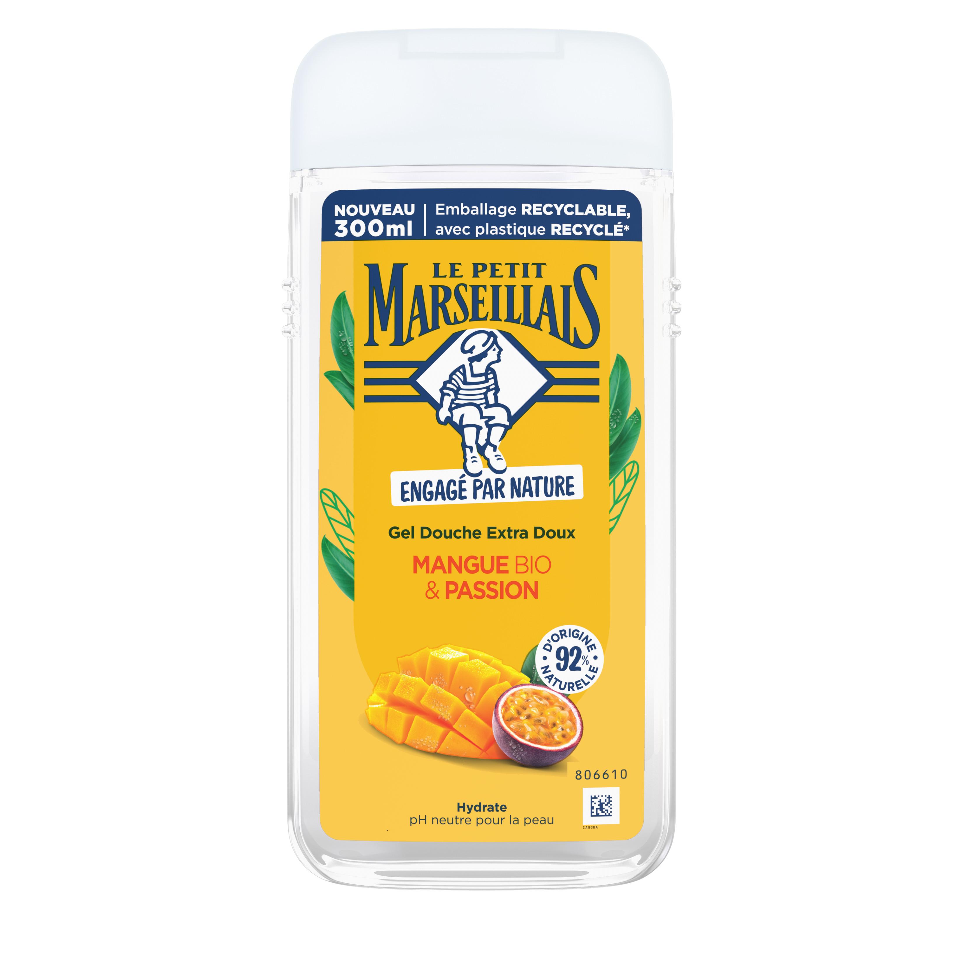 LE PETIT MARSEILLAIS Gel douche extra doux mangue bio et passion 300ml