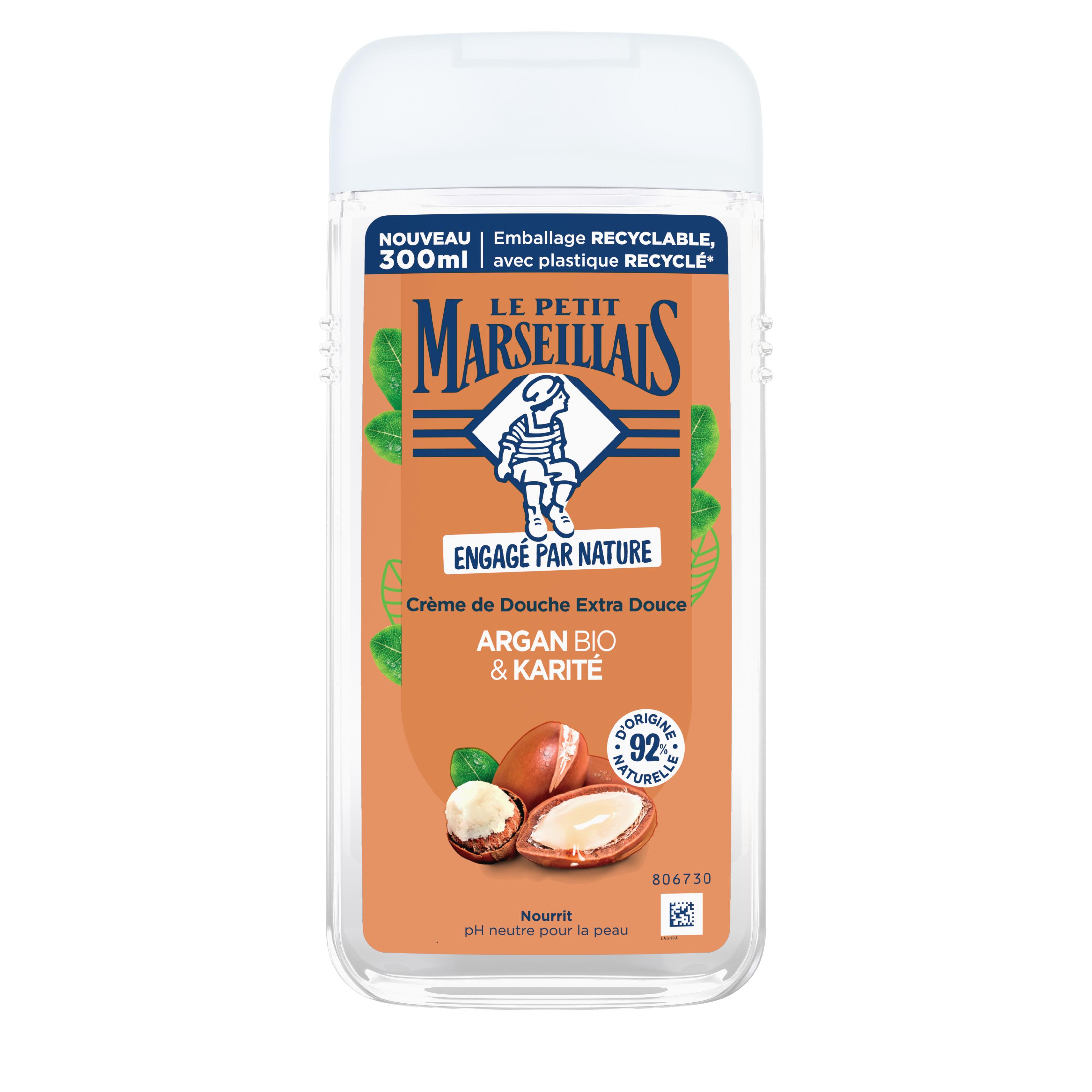 LE PETIT MARSEILLAIS Crème de douche extra douce argan bio et karité 300ml