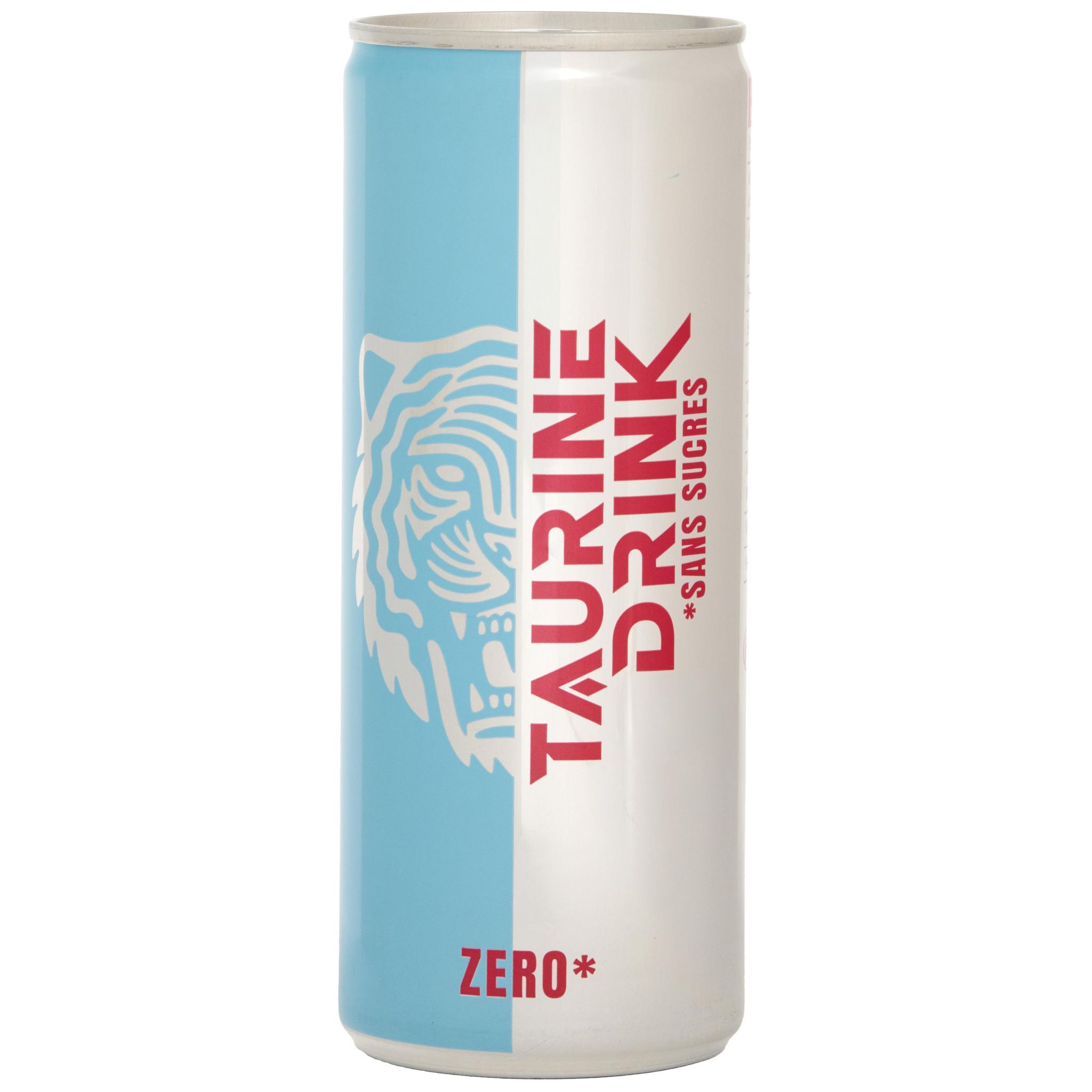 Voir la diapositive 1 : TAURINE DRINK Boisson énergisante à la taurine sans sucres boîte 25cl