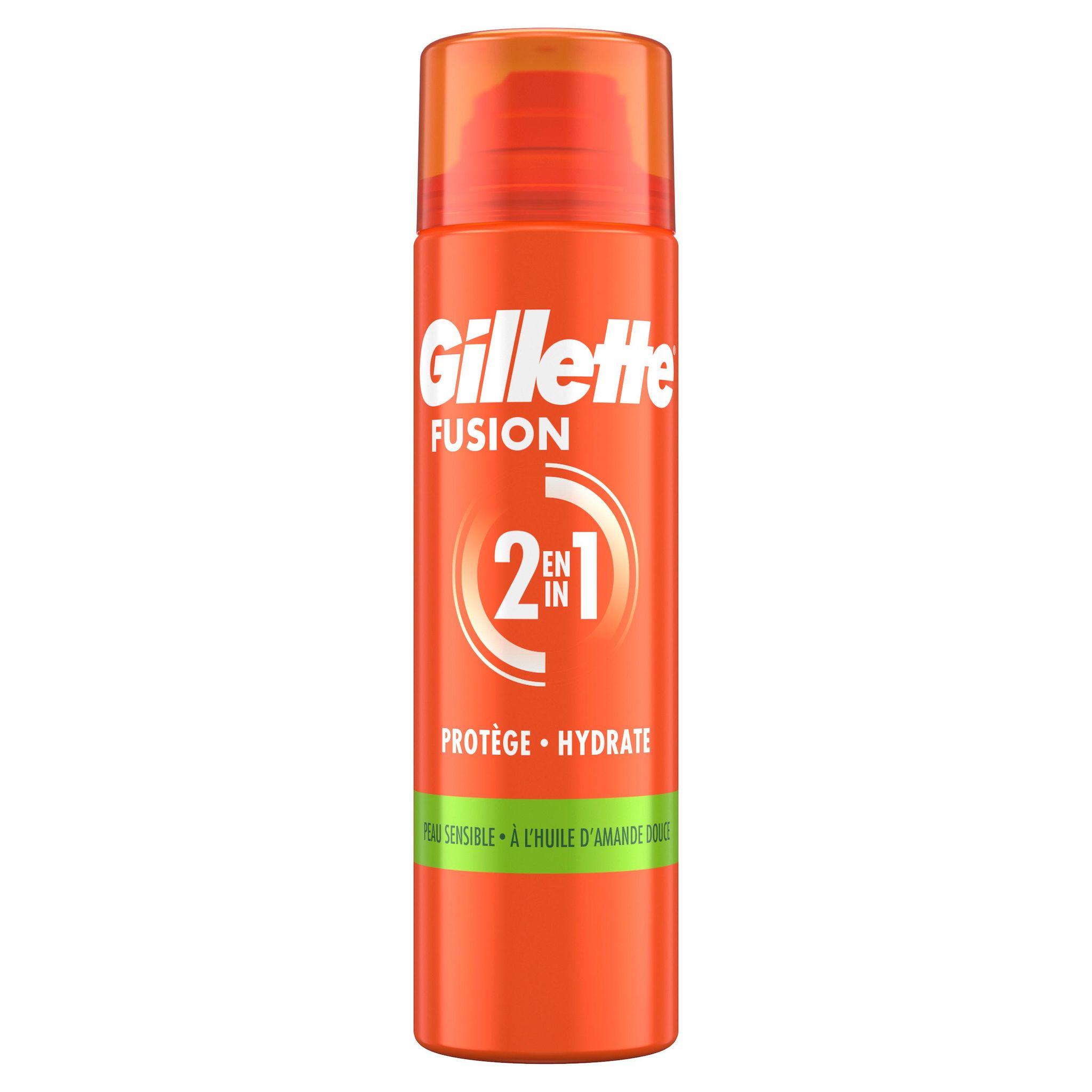 GILLETTE Fusion Gel à raser 2en1 peau sensible 200ml