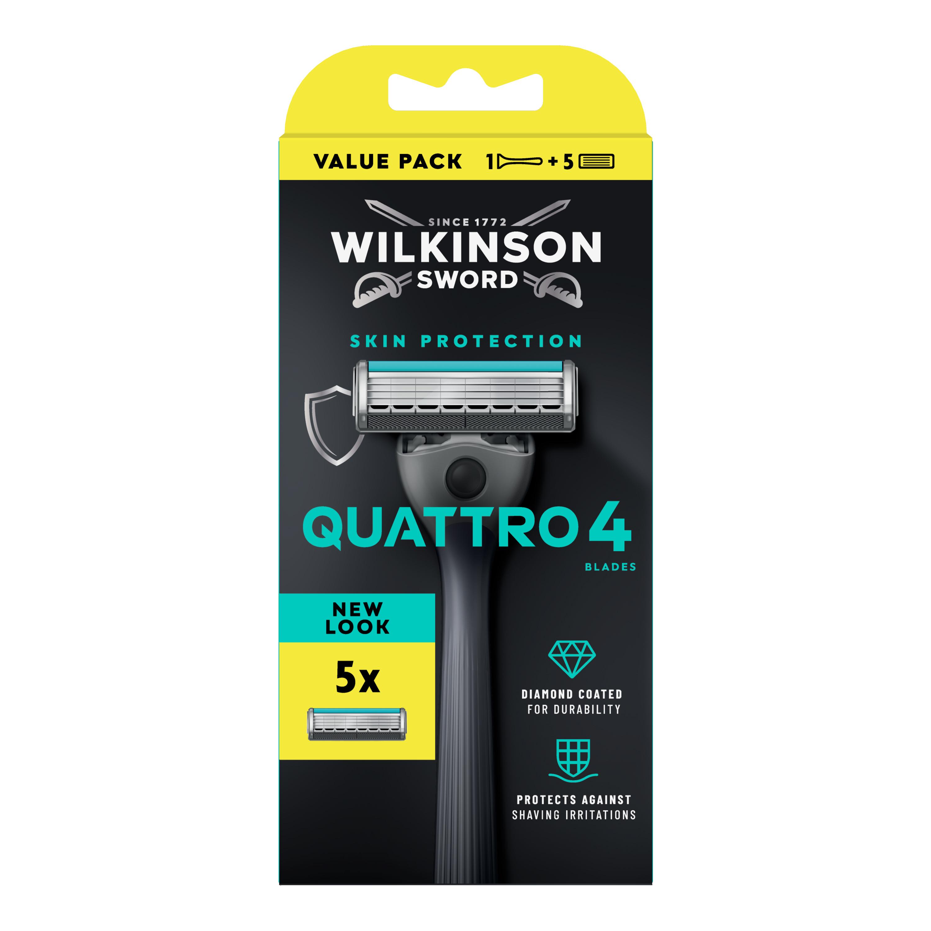WILKINSON Quattro 4 Rasoir 1 rasoir + 5 recharges