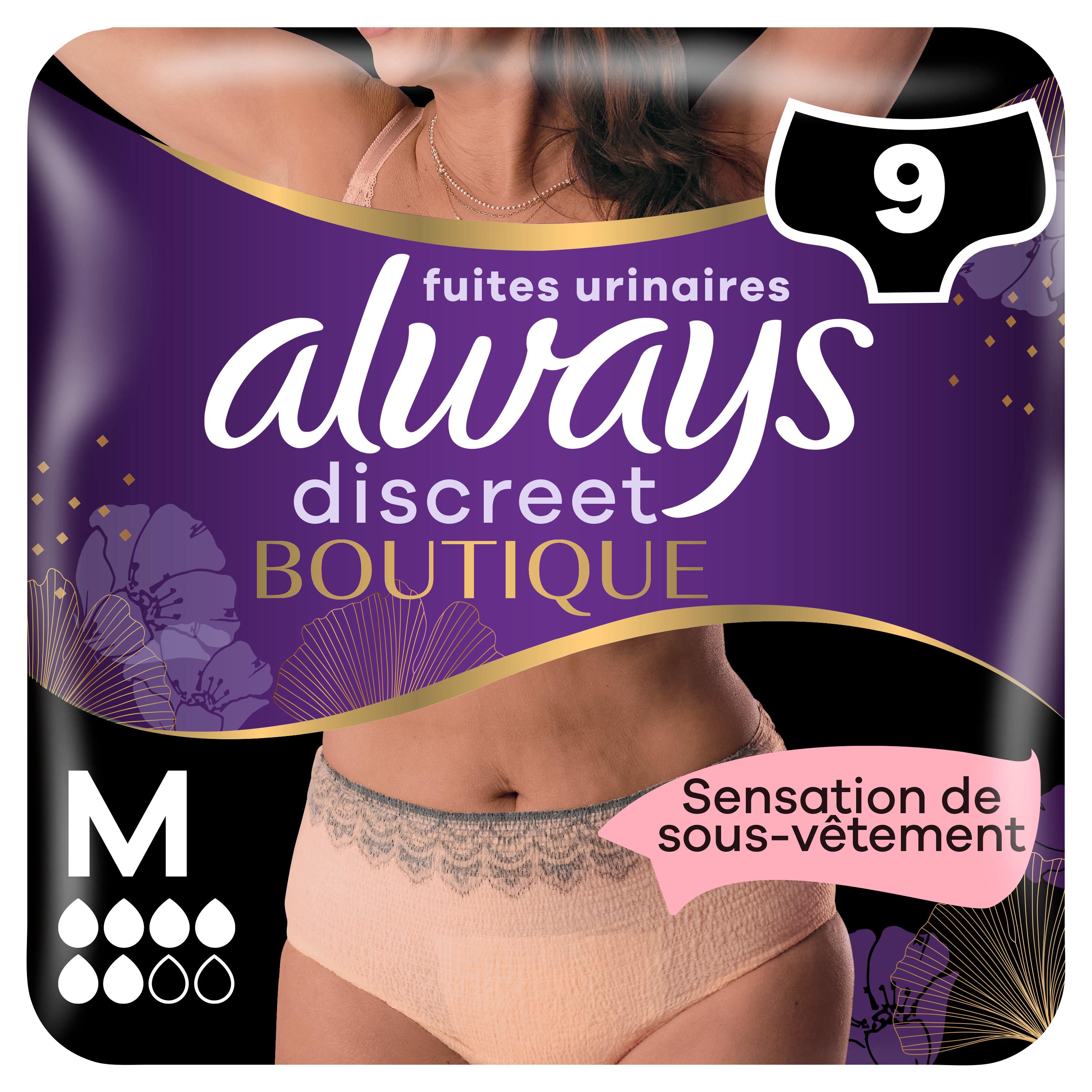 ALWAYS Discreet Culottes pour fuites urinaires beige taille M 9 culottes