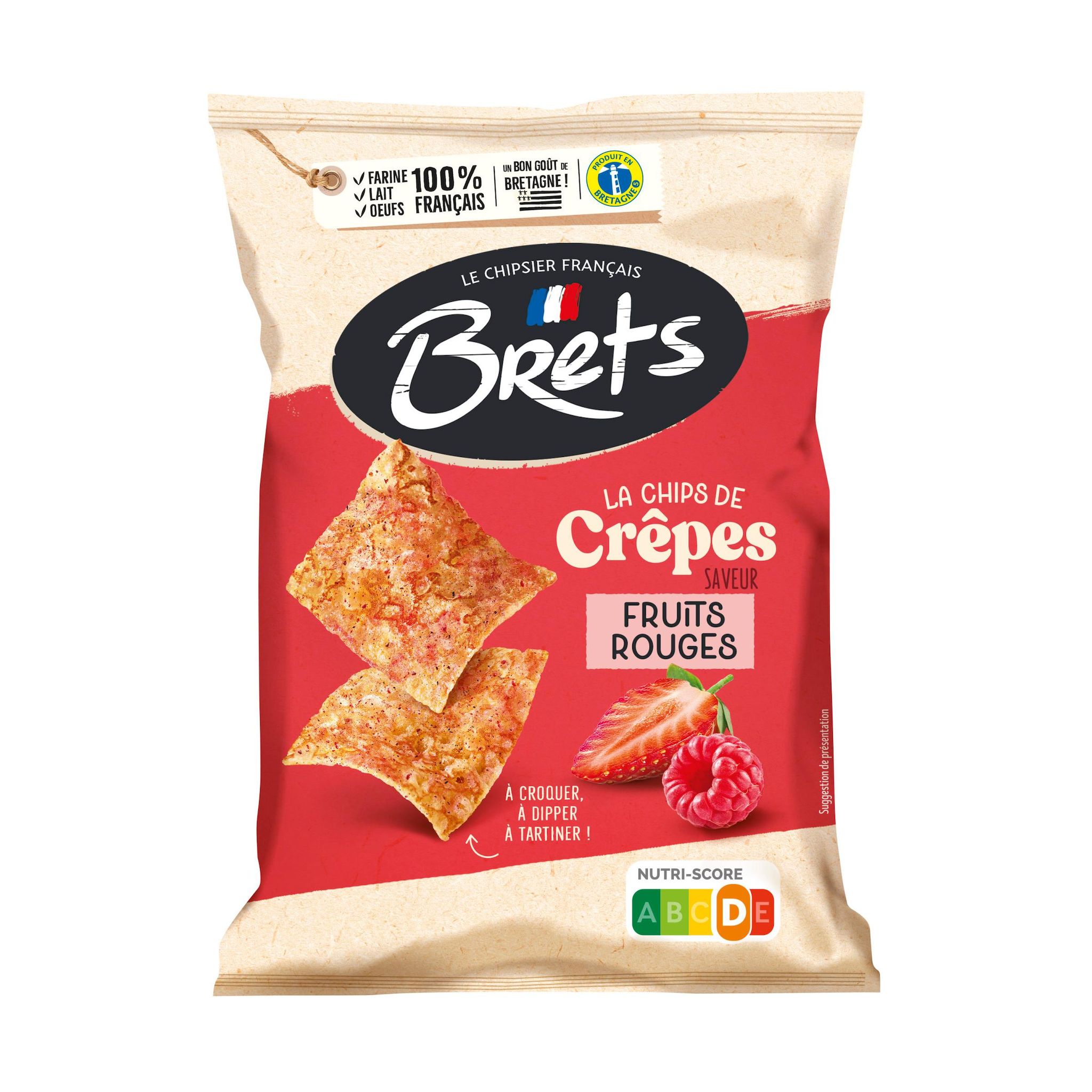 BRETS Chips de crêpes saveur fruits rouges 100g