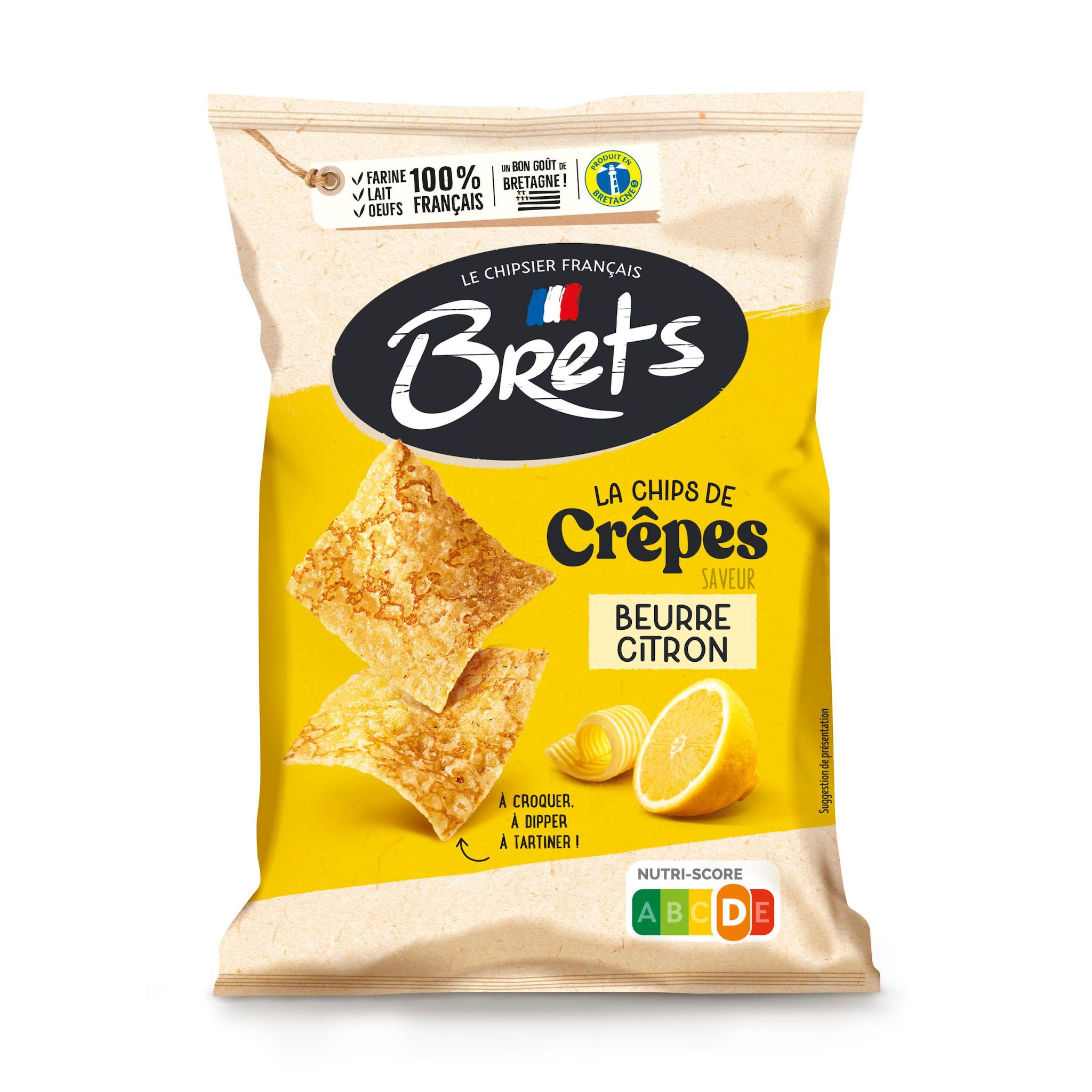BRETS Chips de crêpes saveur beurre citron 100g
