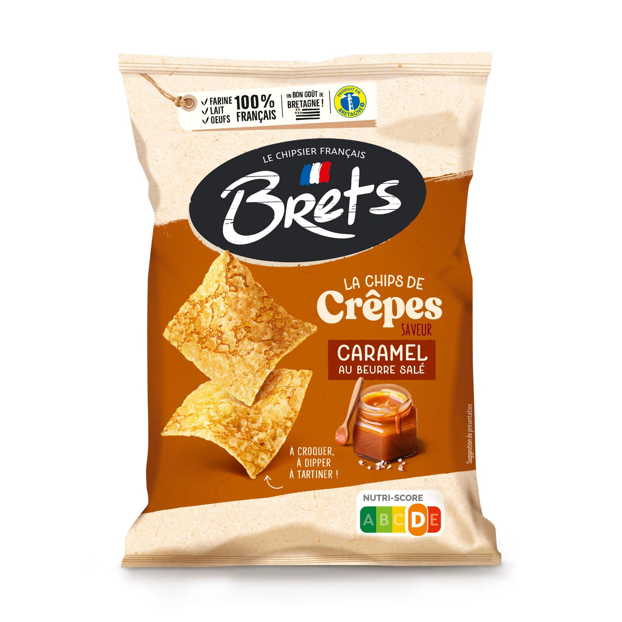 BRETS Chips de crêpes saveur caramel au beurre salé 100g