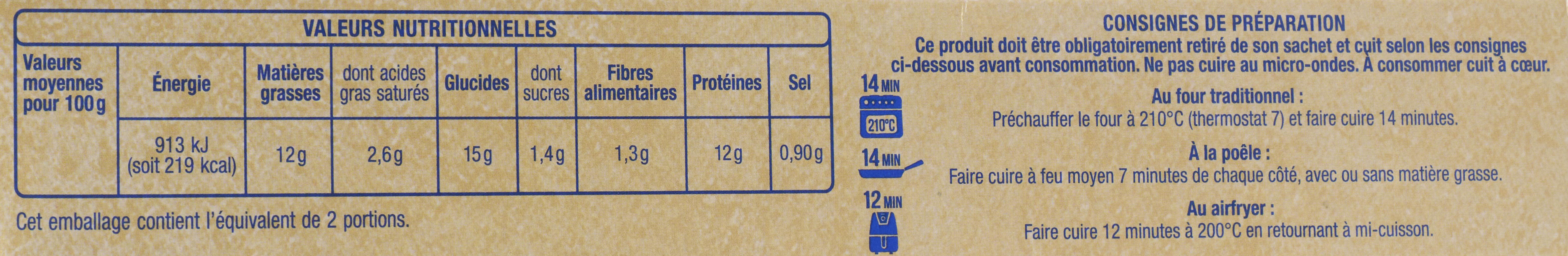 Voir la diapositive 2 : AUCHAN Cordon bleu de poulet 2 pièces 200g