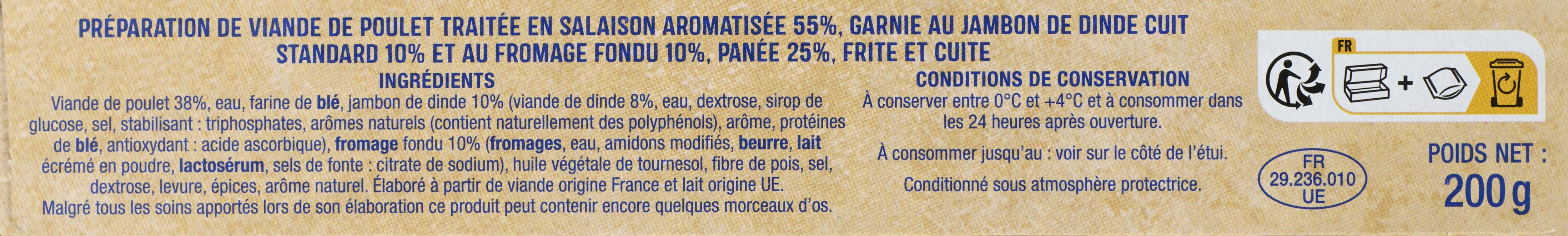 Voir la diapositive 3 : AUCHAN Cordon bleu de poulet 2 pièces 200g