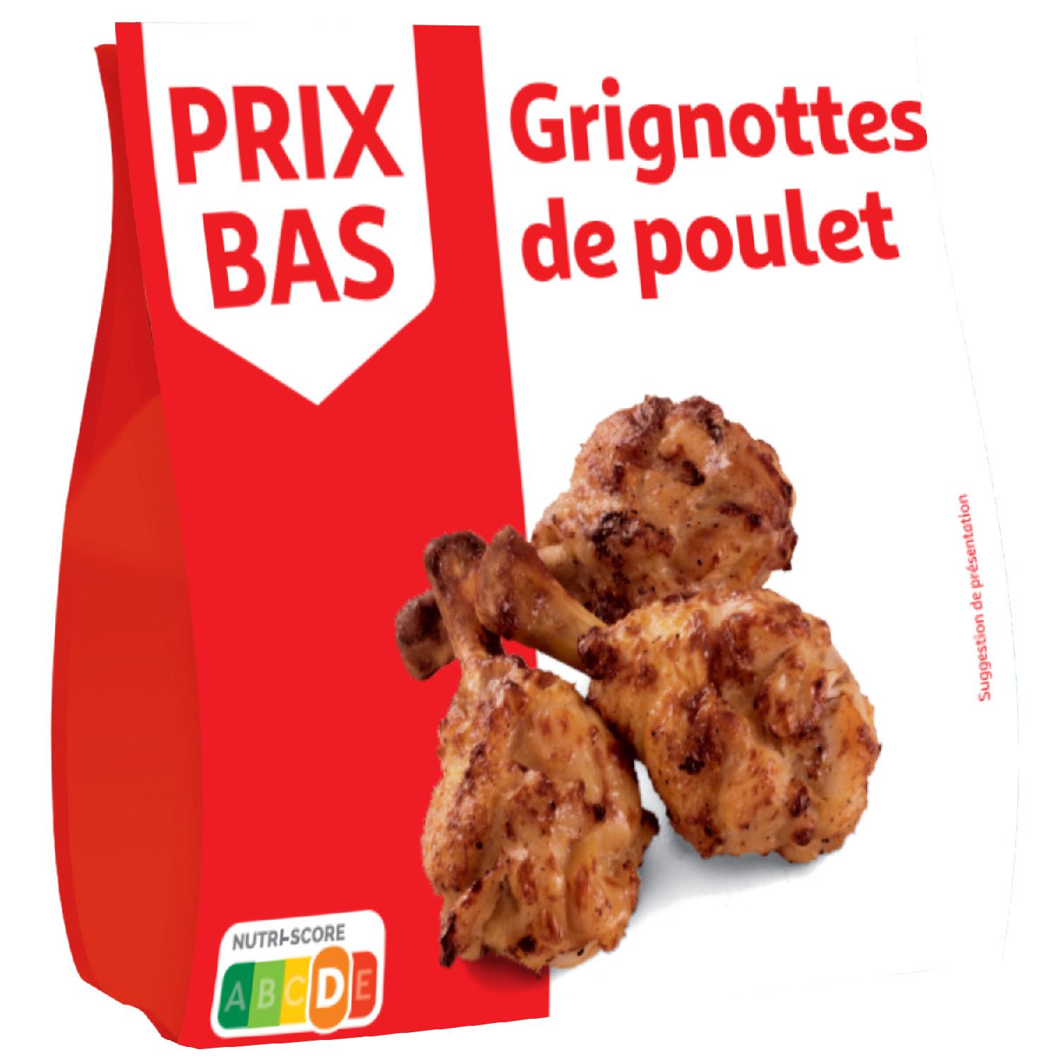PRIX BAS Grignottes de poulet nature cuit 250g