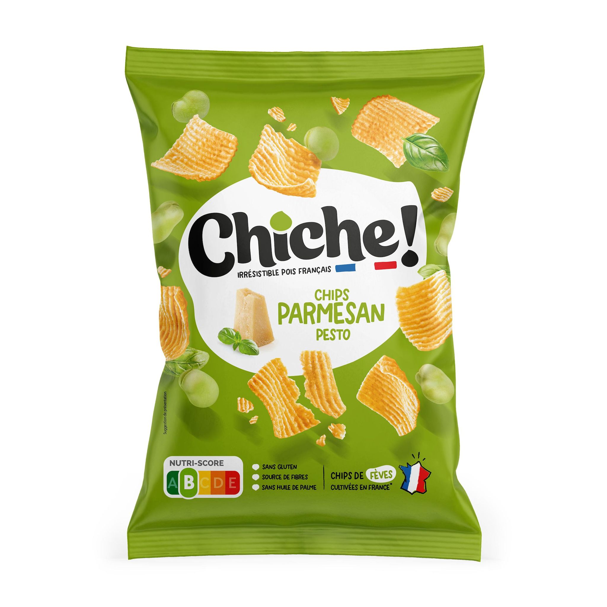 CHICHE! Chips ondulées saveur parmesan et pesto 100g