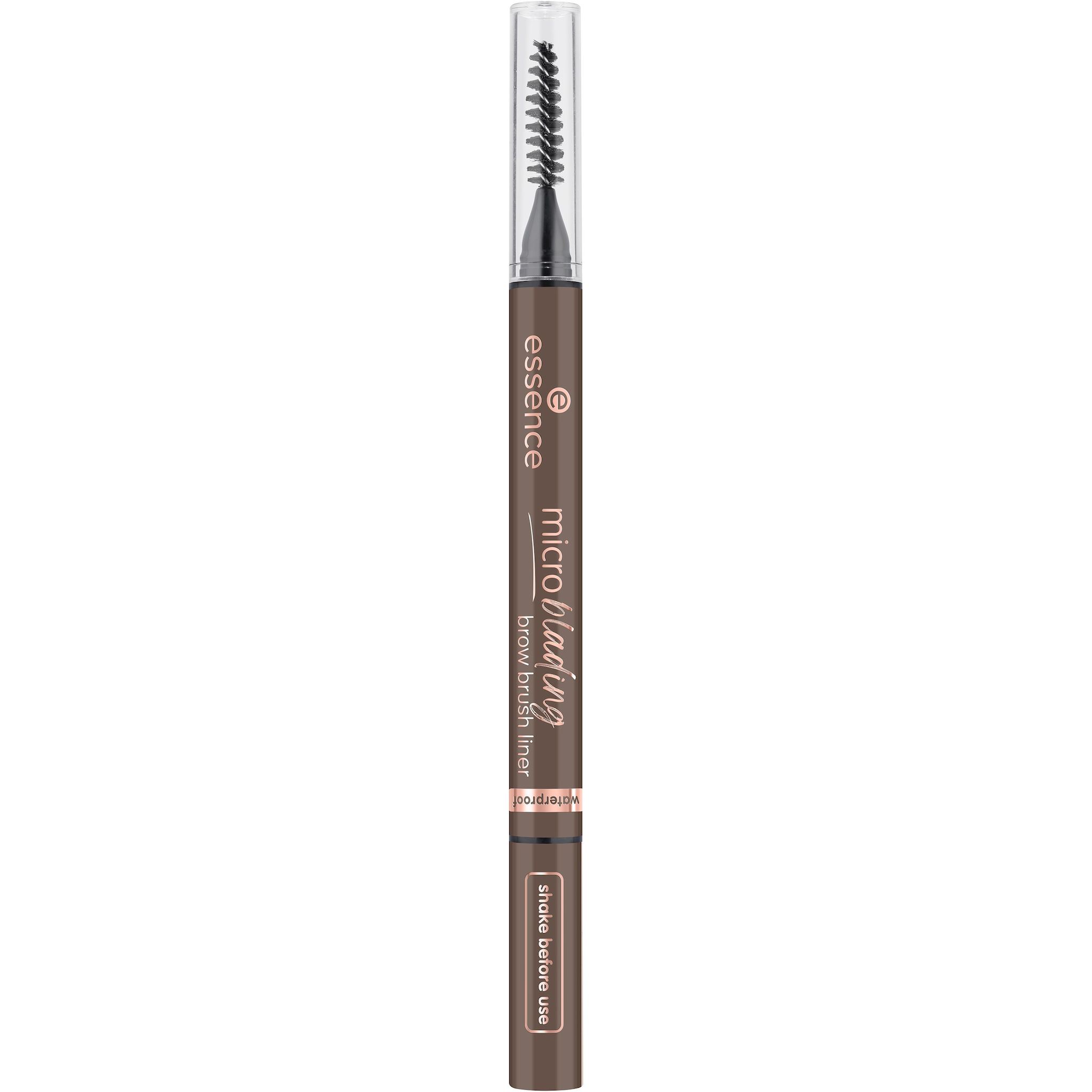 ESSENCE Microblading Brow brush liner pinceau liner et brosse à sourcils 04 dark brown 0.6ml