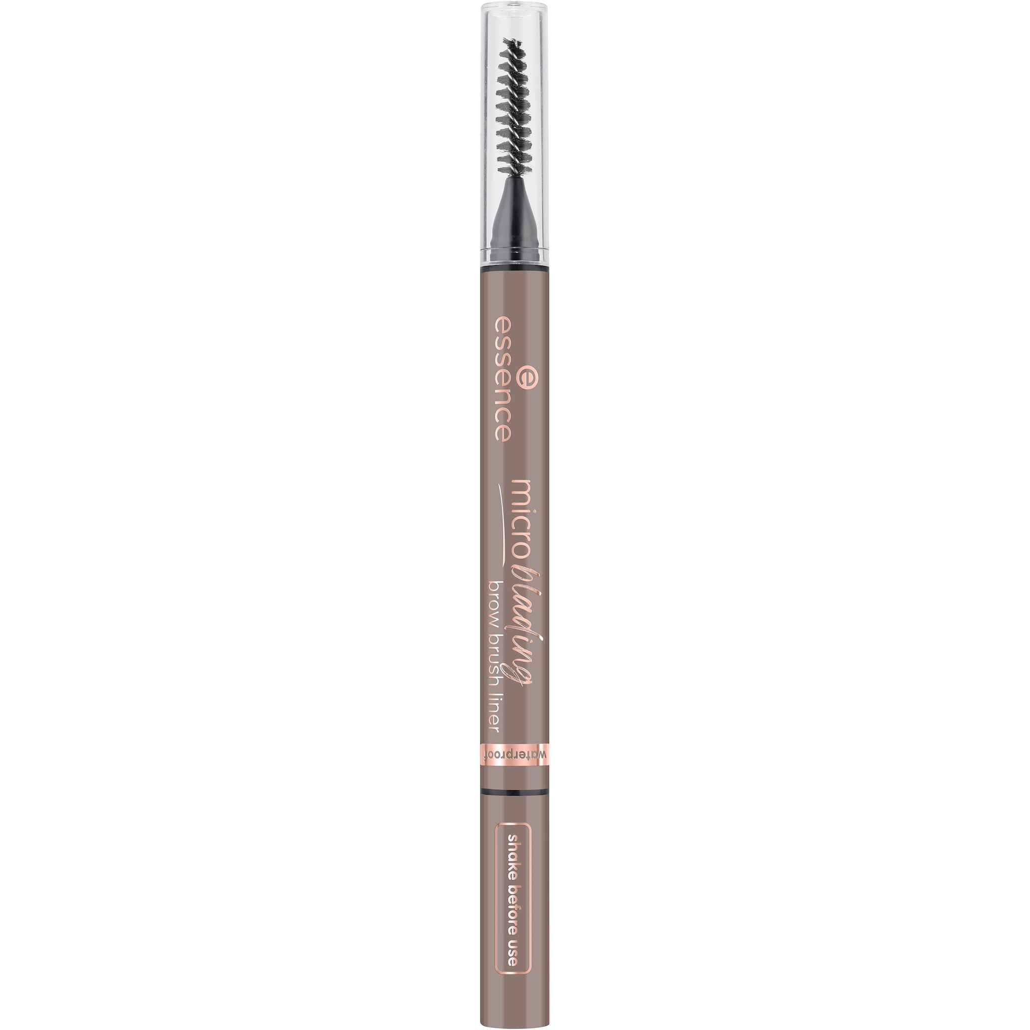 ESSENCE Microblading Brow brush liner pinceau liner et brosse à sourcils 02 light brown 0.6ml