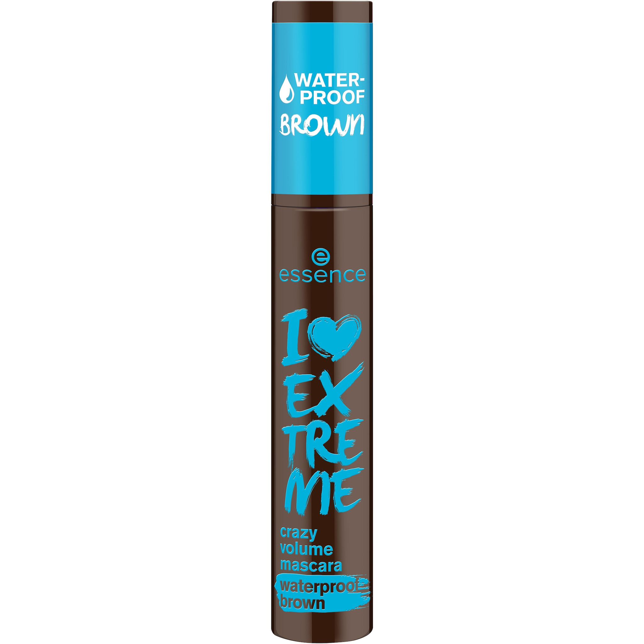 ESSENCE I Love Extreme Mascara crazy volume waterproof 01 cozy brown 12ml