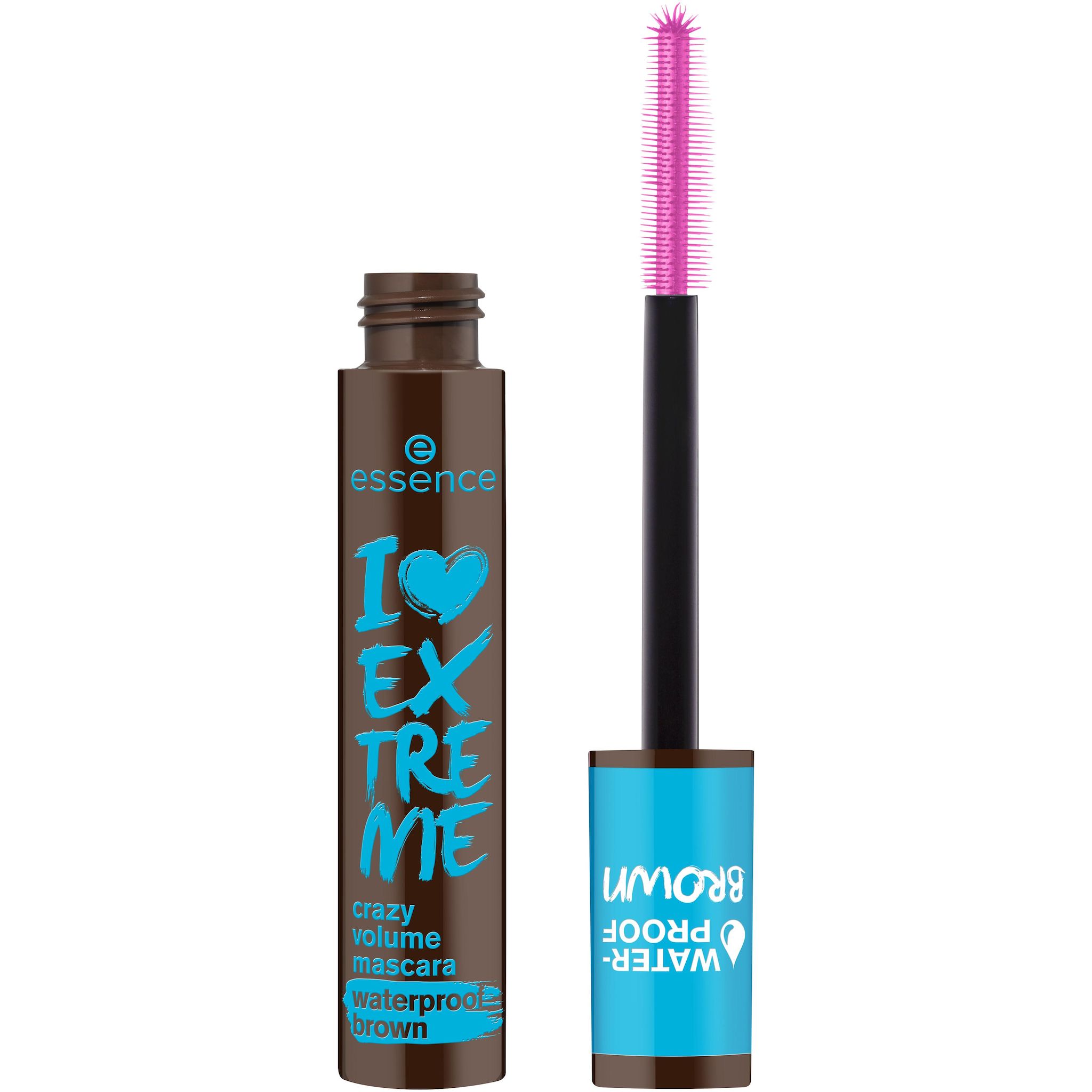 Voir la diapositive 2 : ESSENCE I Love Extreme Mascara crazy volume waterproof 01 cozy brown 12ml