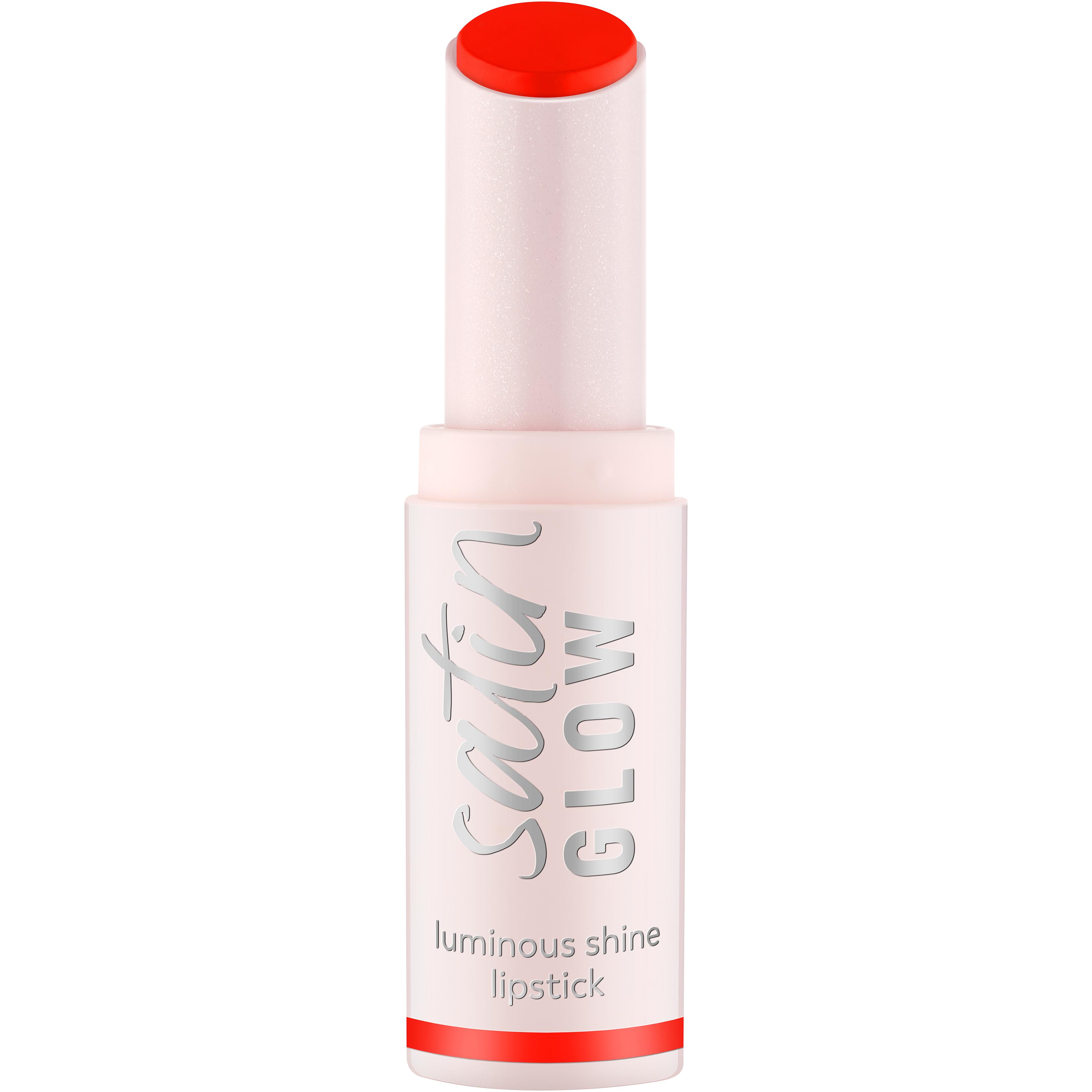 Voir la diapositive 2 : ESSENCE Satin Glow Luminous shine lipstick 07 coral it a day 3.5g