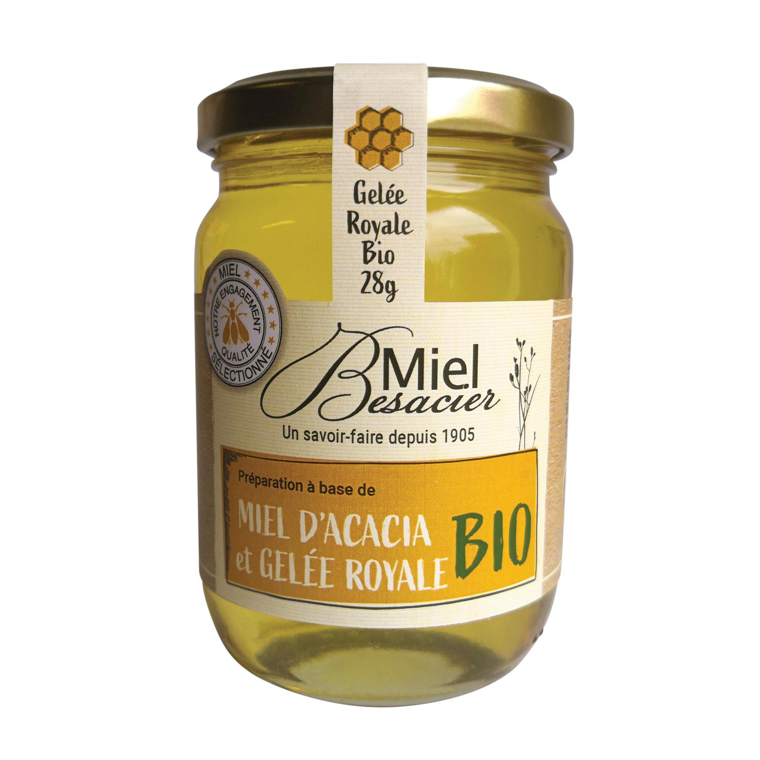 MIEL BESACIER Miel d'acacia et gelée royale bio 350g