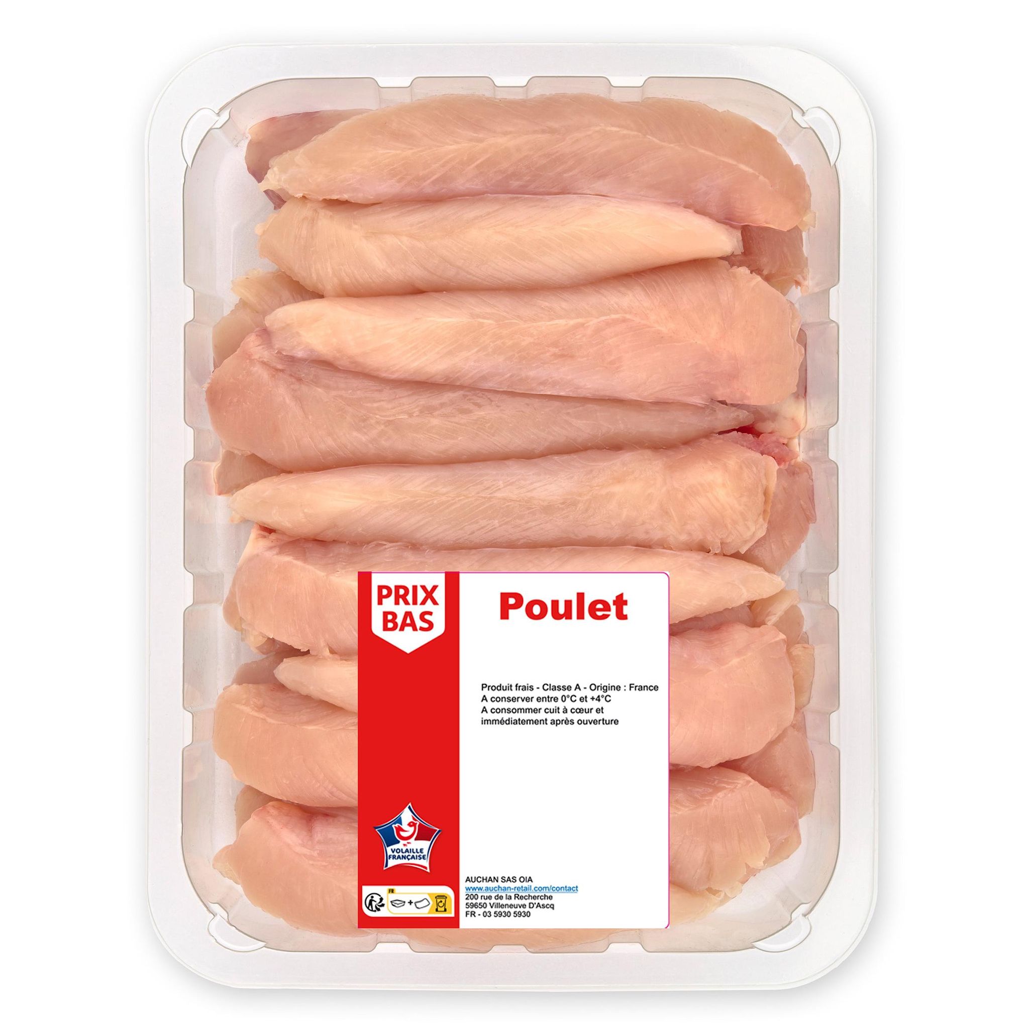 PRIX BAS Aiguillettes de poulet 1kg