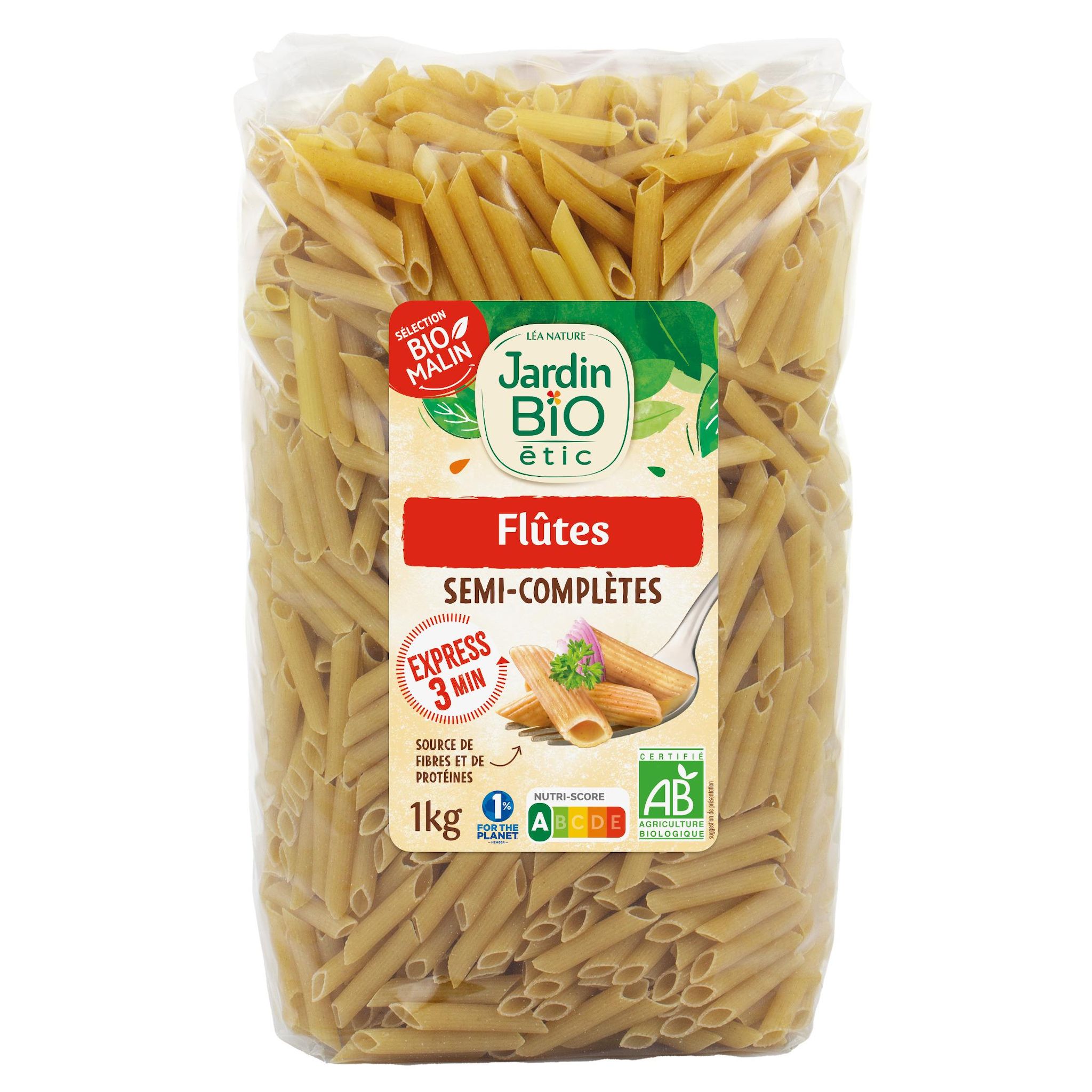 JARDIN BIO Flûtes semi-complètes cuisson rapide 3min 1kg