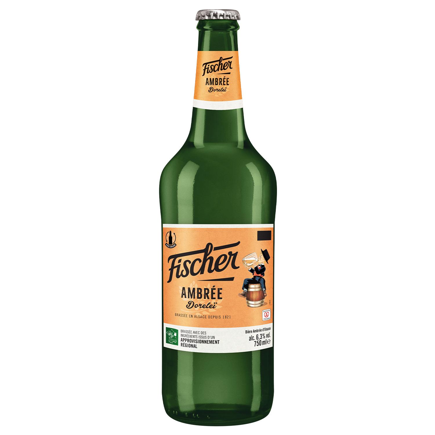 FISCHER Doreleï Bière ambrée 6,3% bouteille 75cl
