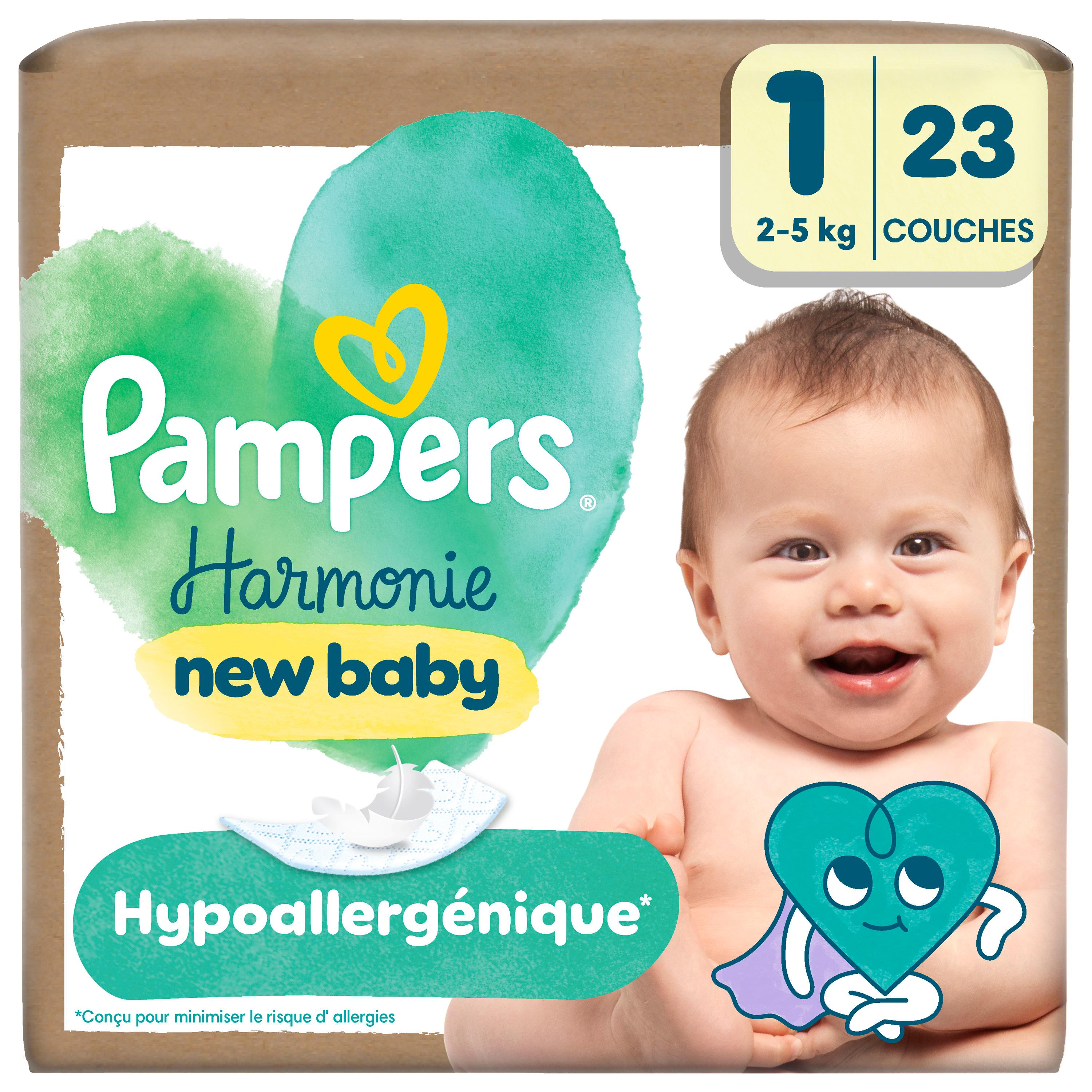 PAMPERS Harmonie couches taille 1 (2-5kg) 23 couches