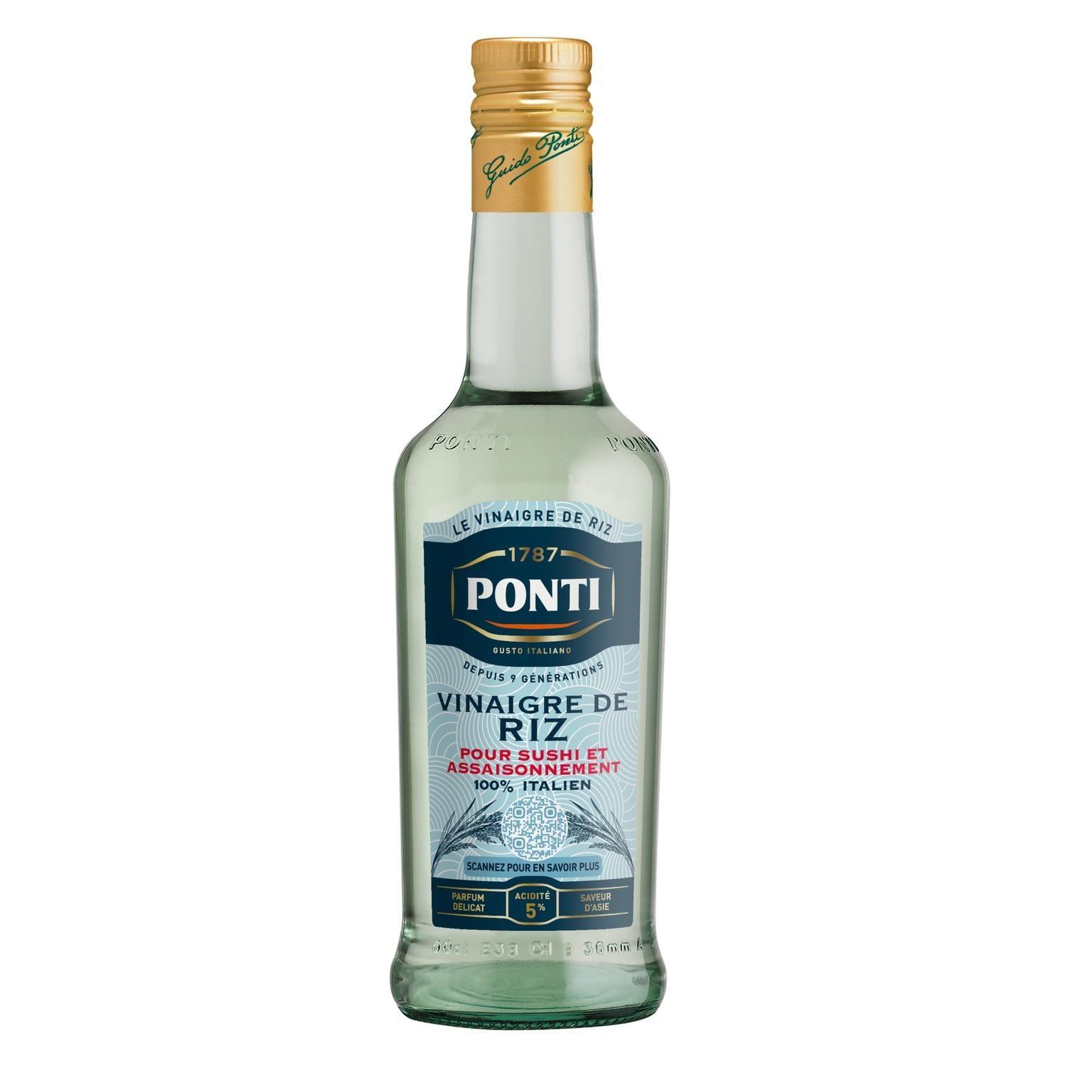 PONTI Vinaigre de riz pour sushi et assaisonnement en bouteille 500ml