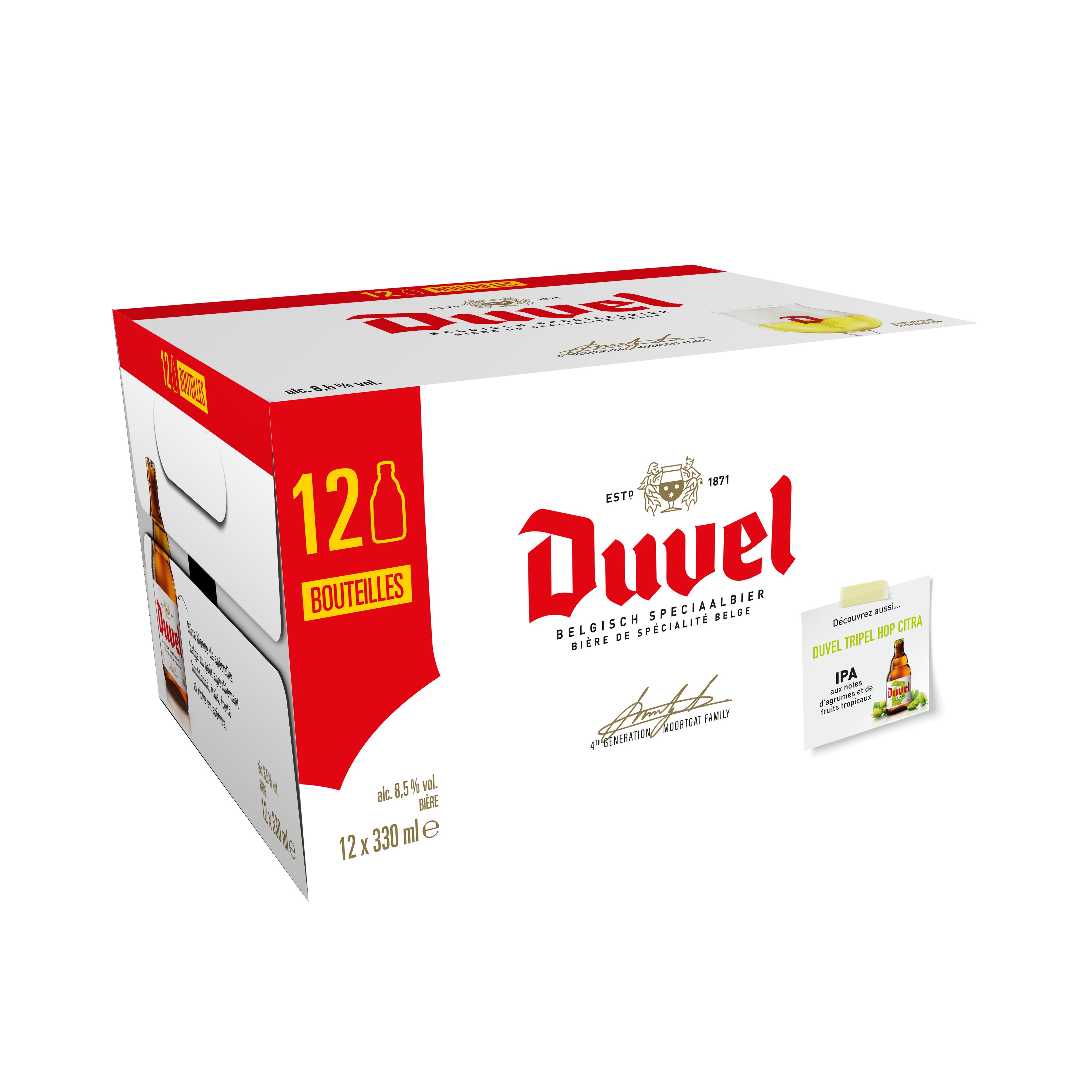 DUVEL Bière blonde belge 8,5% pack 12x33cl