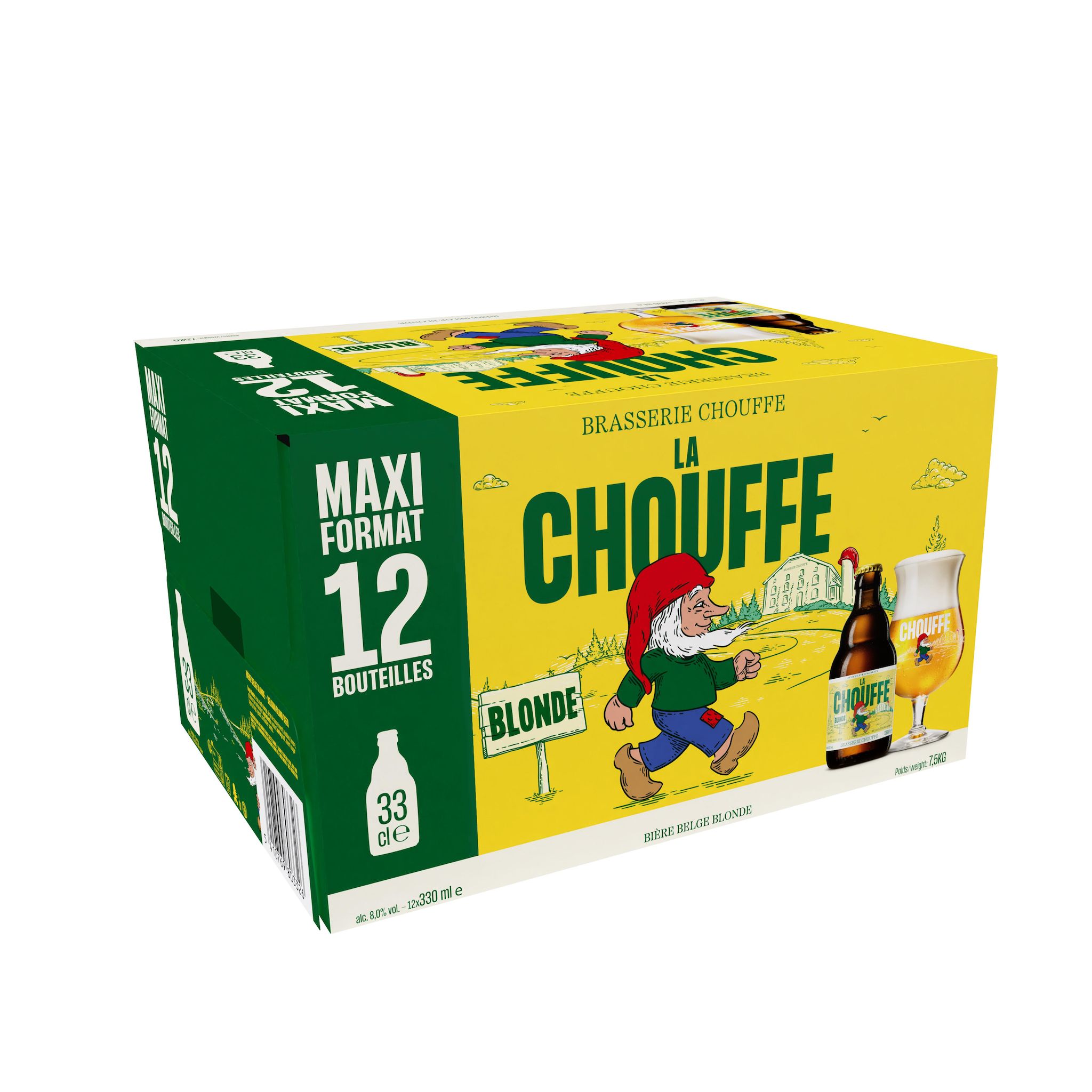 CHOUFFE Bière blonde belge 8% 12x33cl