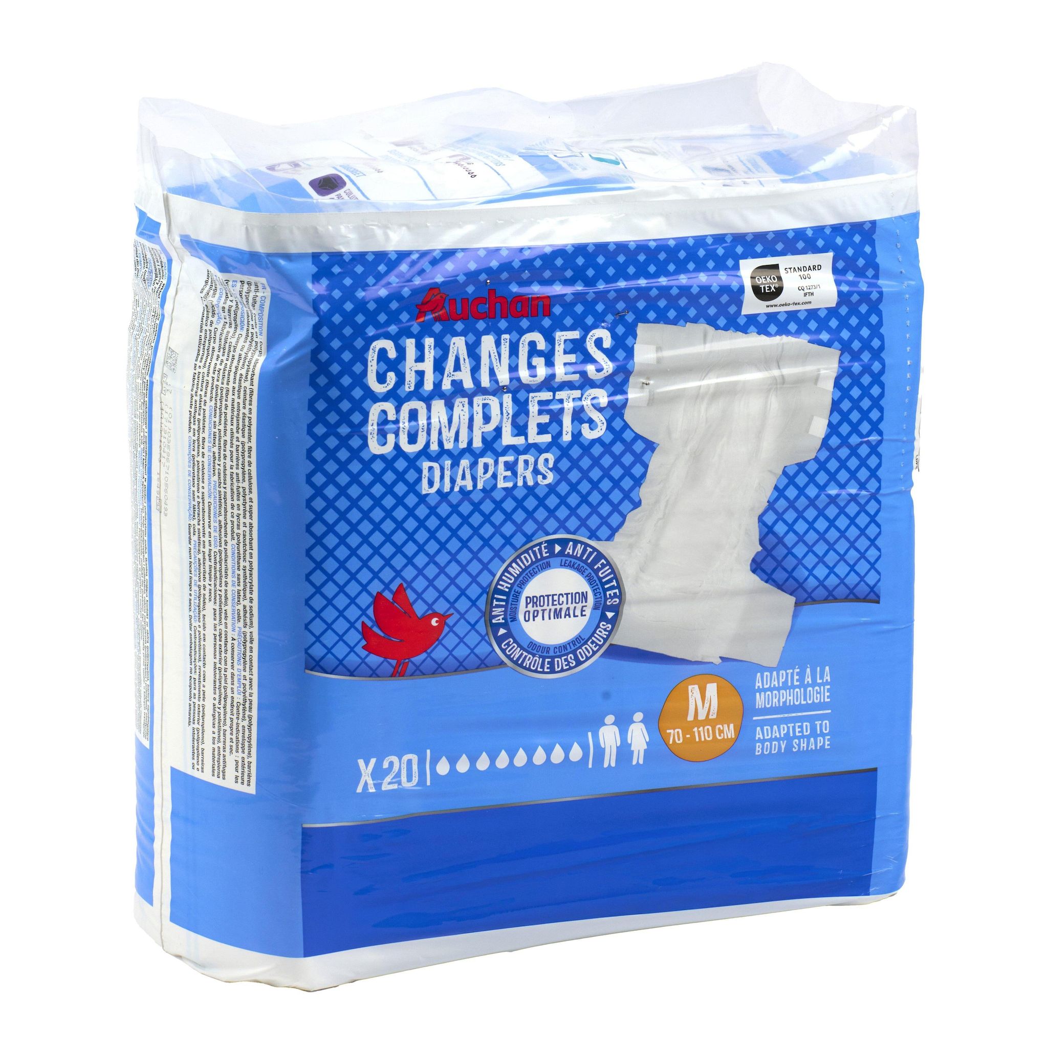 Voir la diapositive 2 : AUCHAN Changes complets taille M 20 changes
