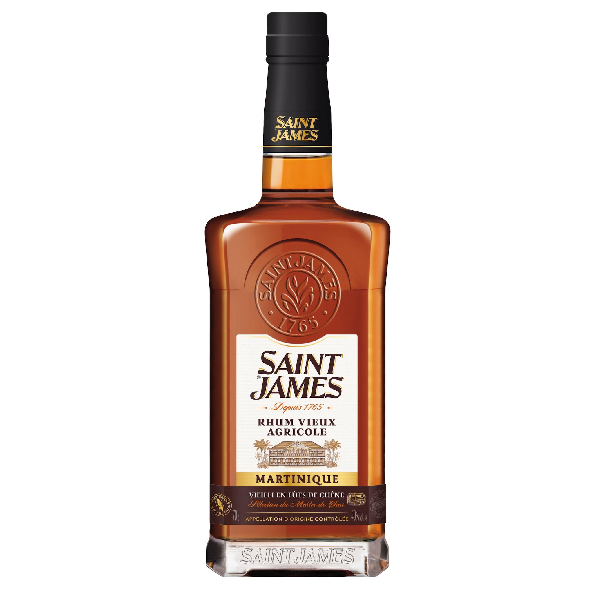 SAINT JAMES Rhum vieux agricole sélection du maître de Chai 40% 70cl