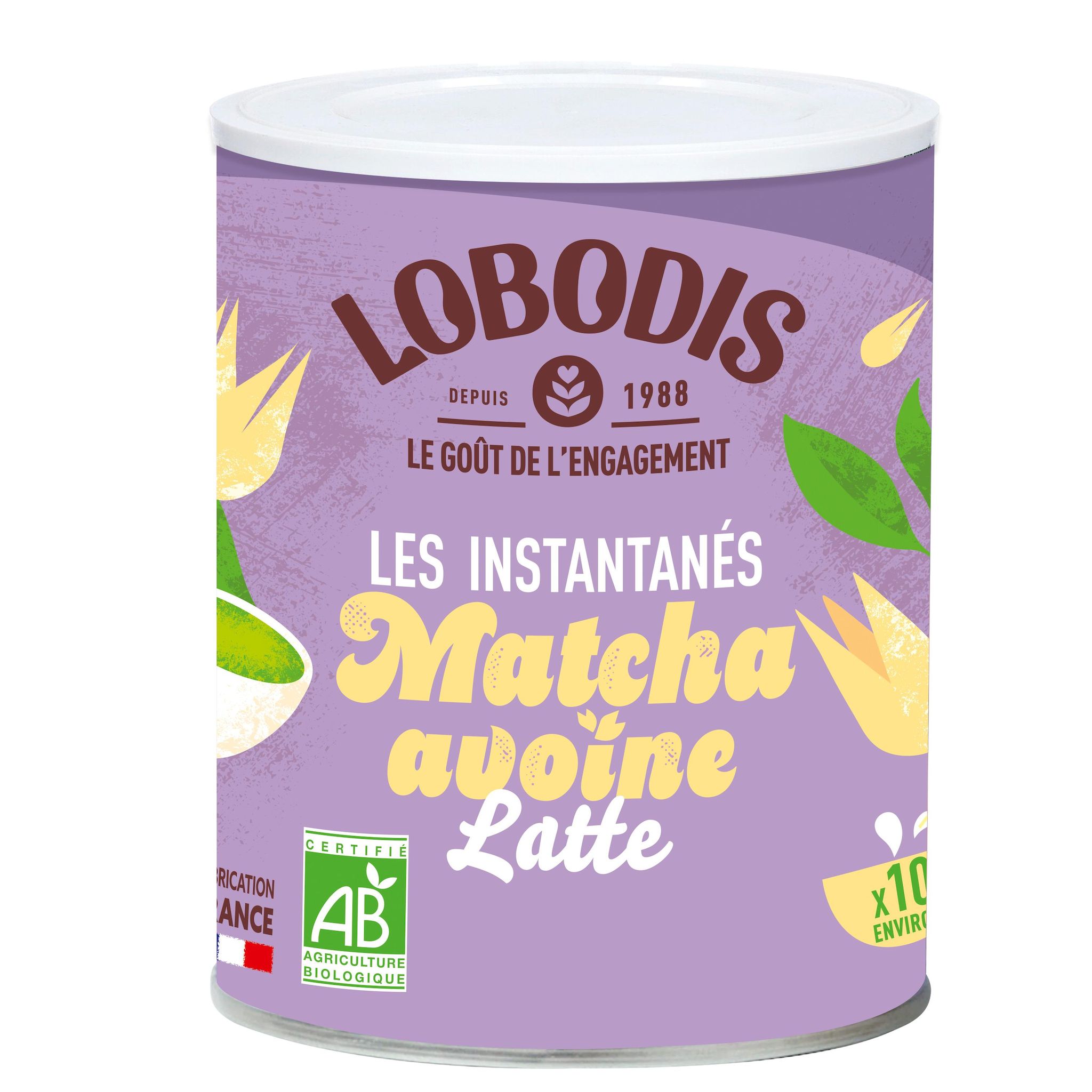 LOBODIS Les Instantanés Boisson au matcha avoine latte bio 10 portions 170g