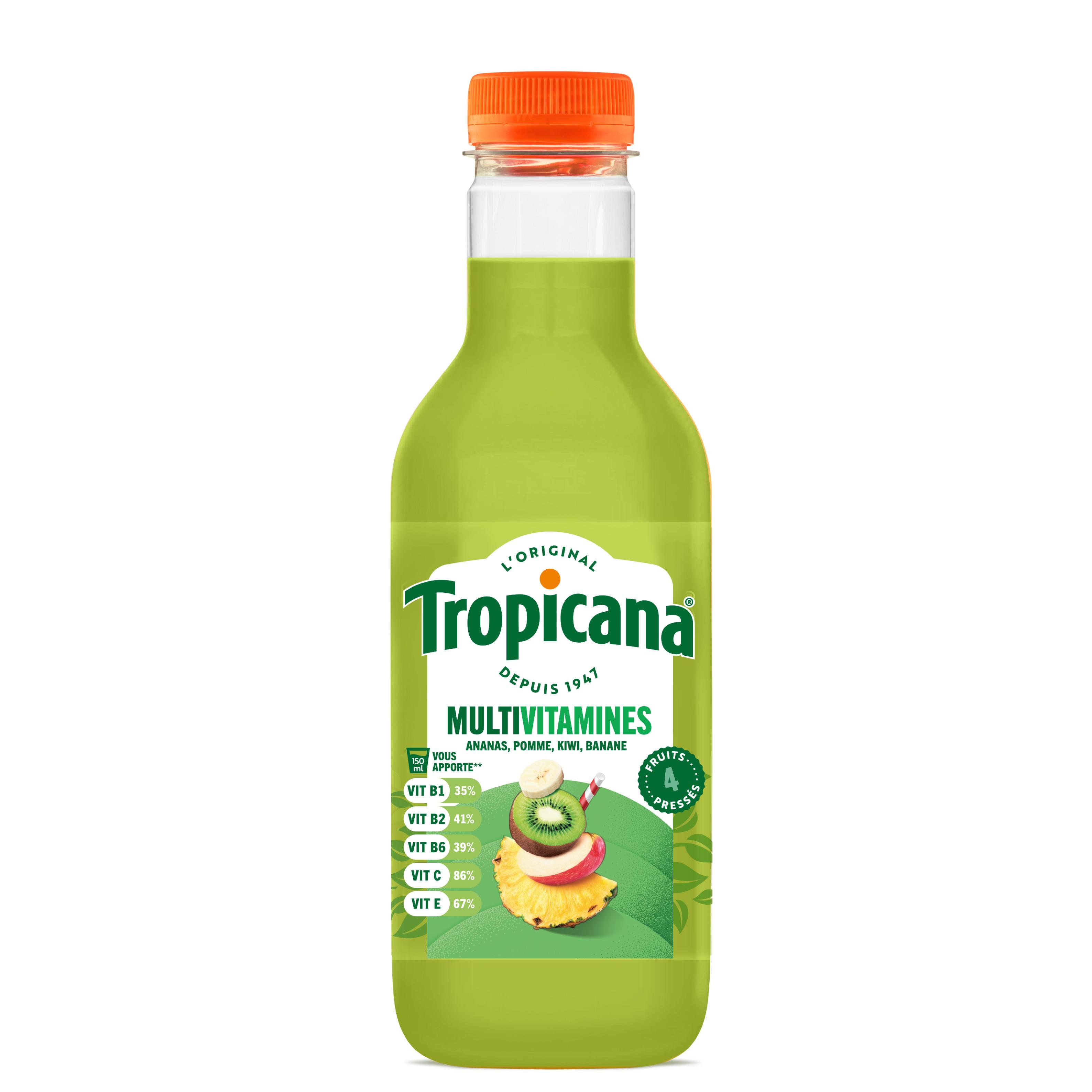 TROPICANA Jus multivitaminés ananas, pomme, kiwi, banane 90cl