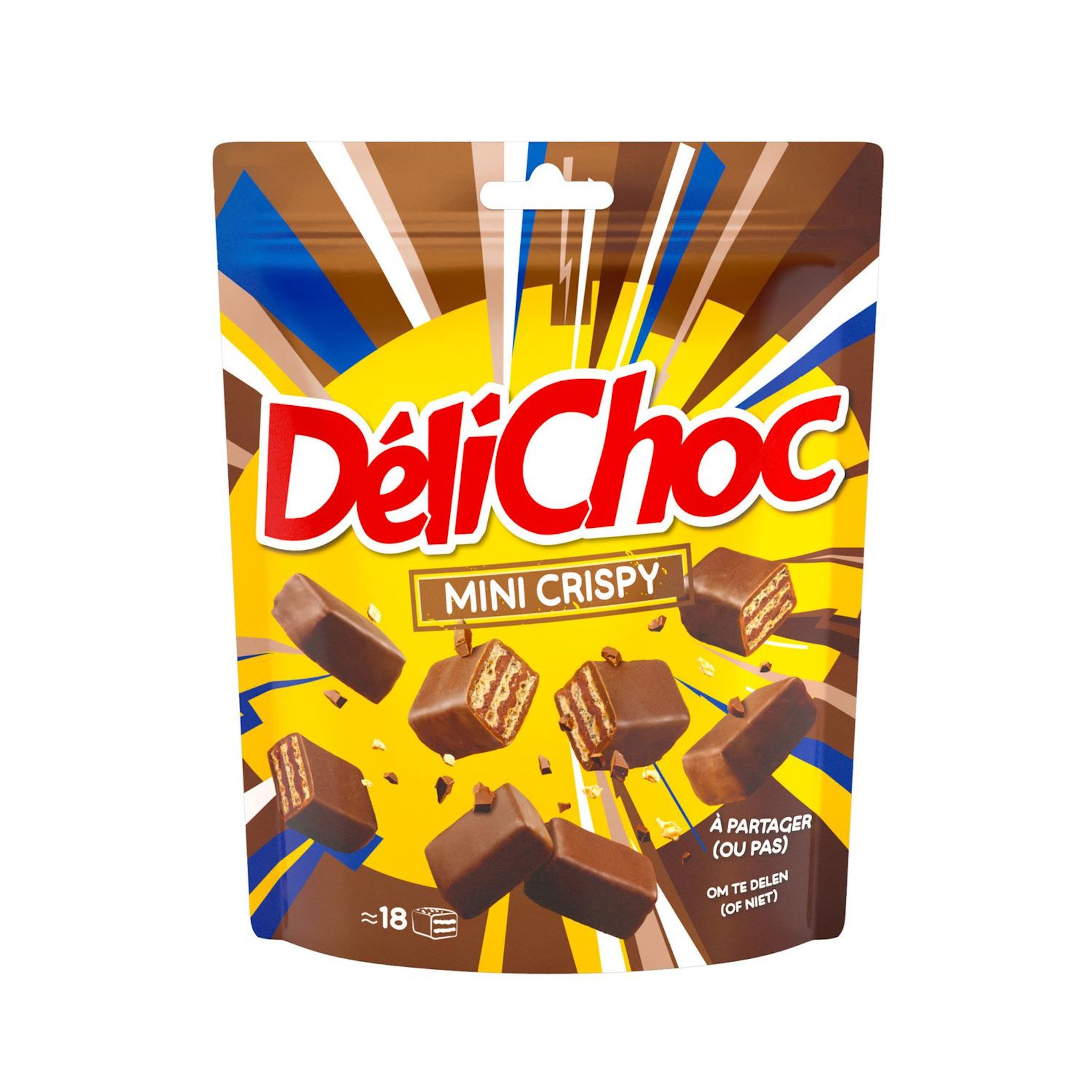 DELICHOC Biscuits mini crispy au chocolat au lait 120g