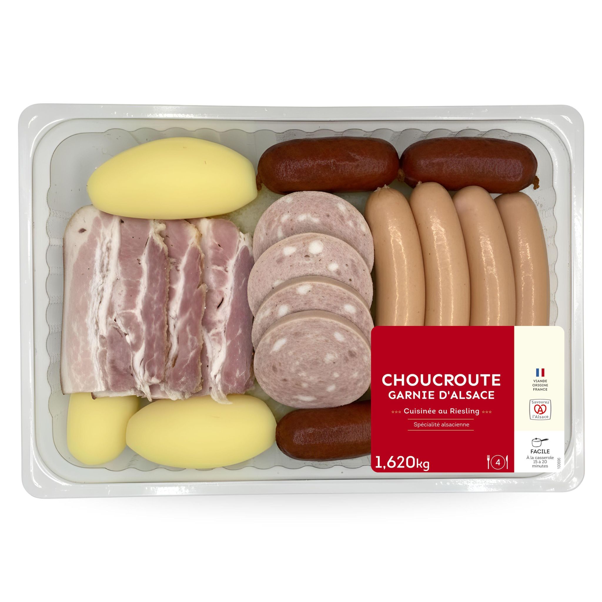 FESTEIN D'ALSACE Choucroute garnie d'Alsace 4 parts 1.62kg