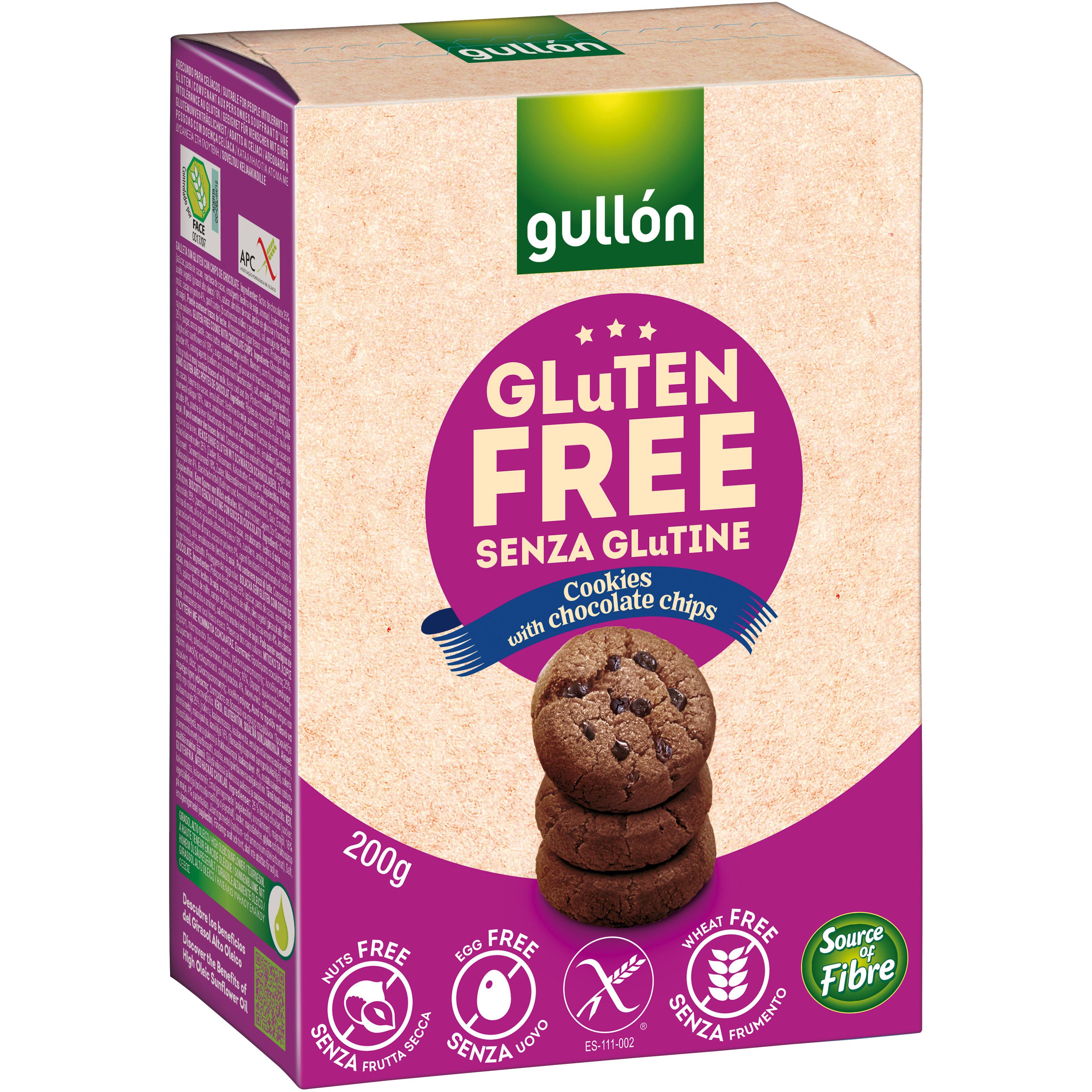 GULLON Cookies tout chocolat aux pépites de chocolat sans gluten 200g