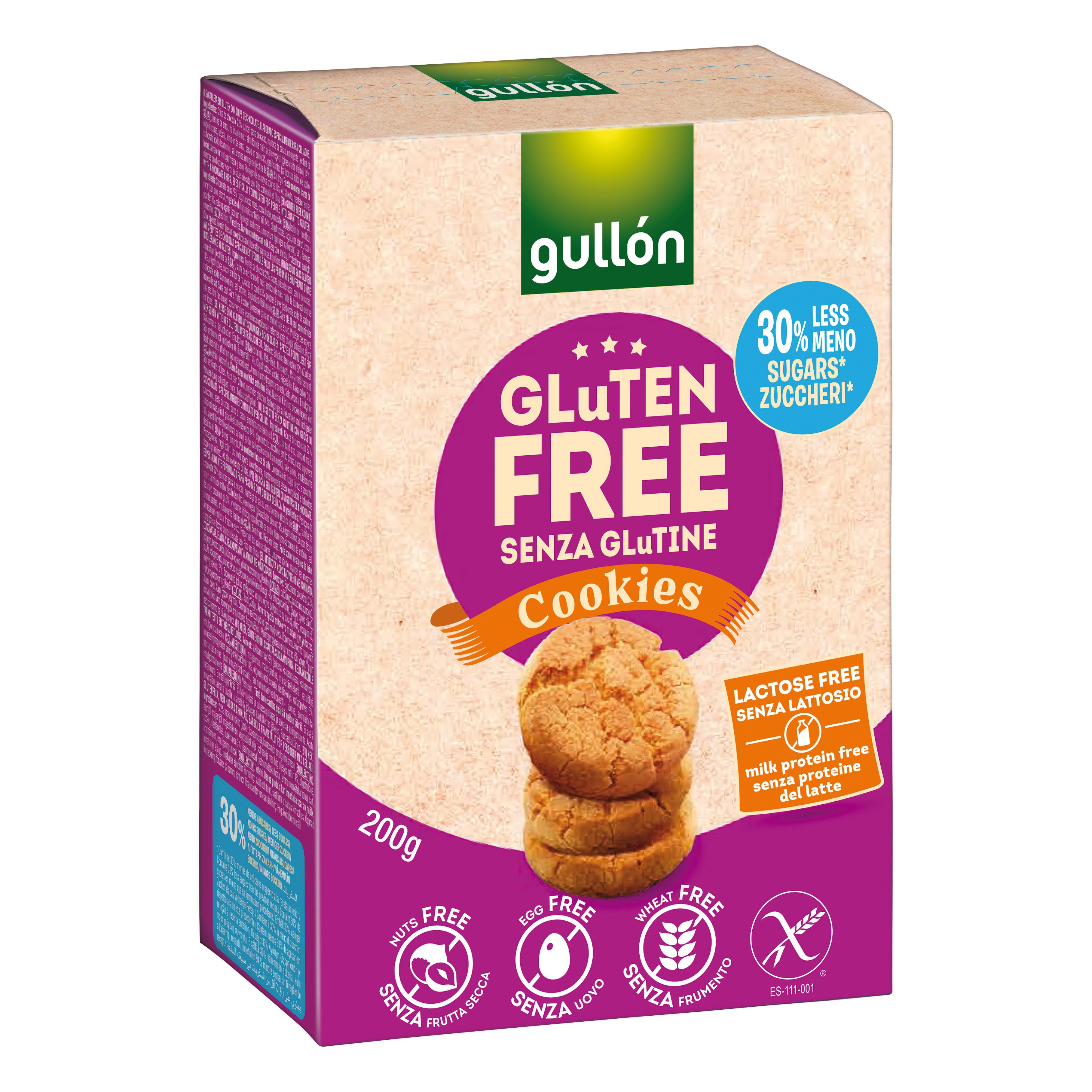 GULLON Cookies sans gluten sans lactose sans oeuf 200g