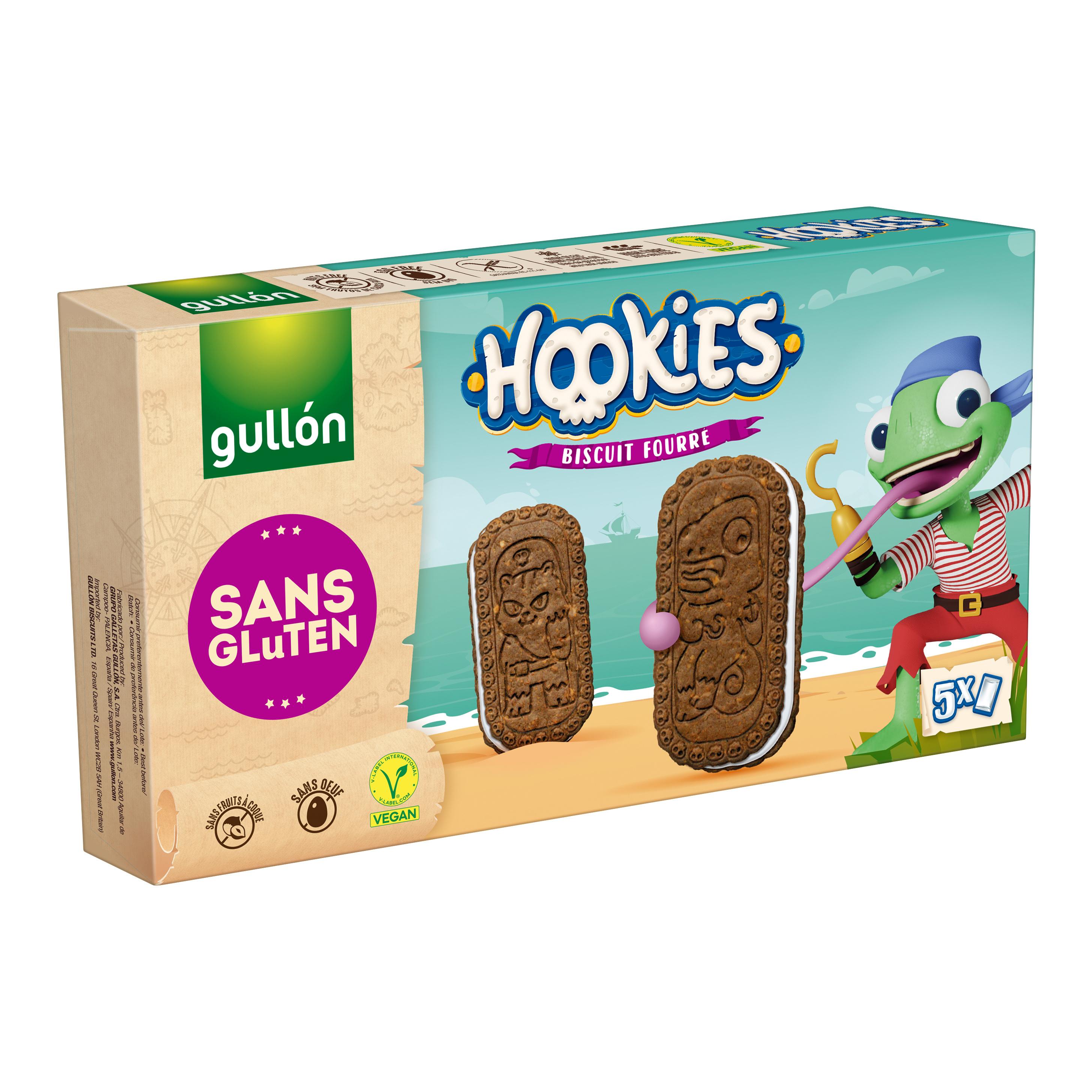 GULLON Biscuits fourrés Hookies sans gluten 5 biscuits 230g