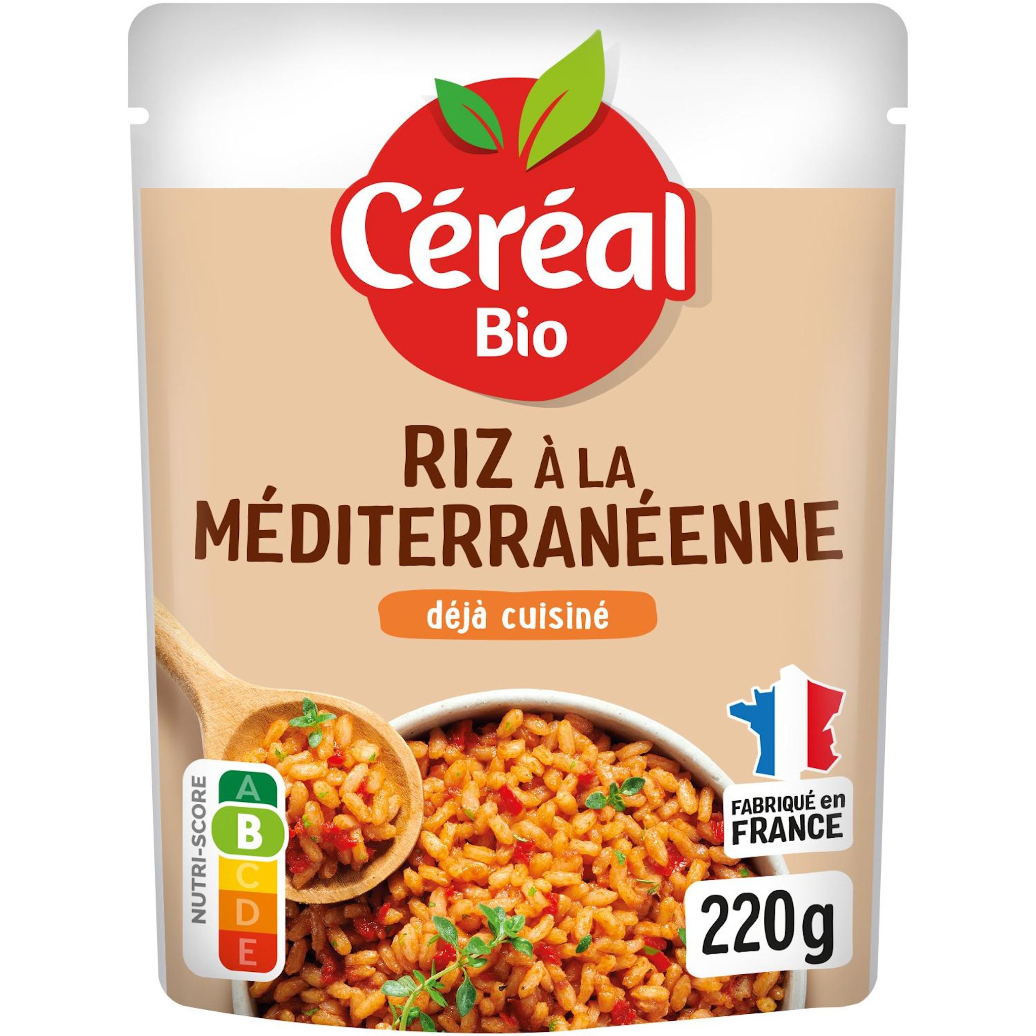 CÉRÉAL BIO Riz à la méditerranéenne sachet express 1 portion 220g
