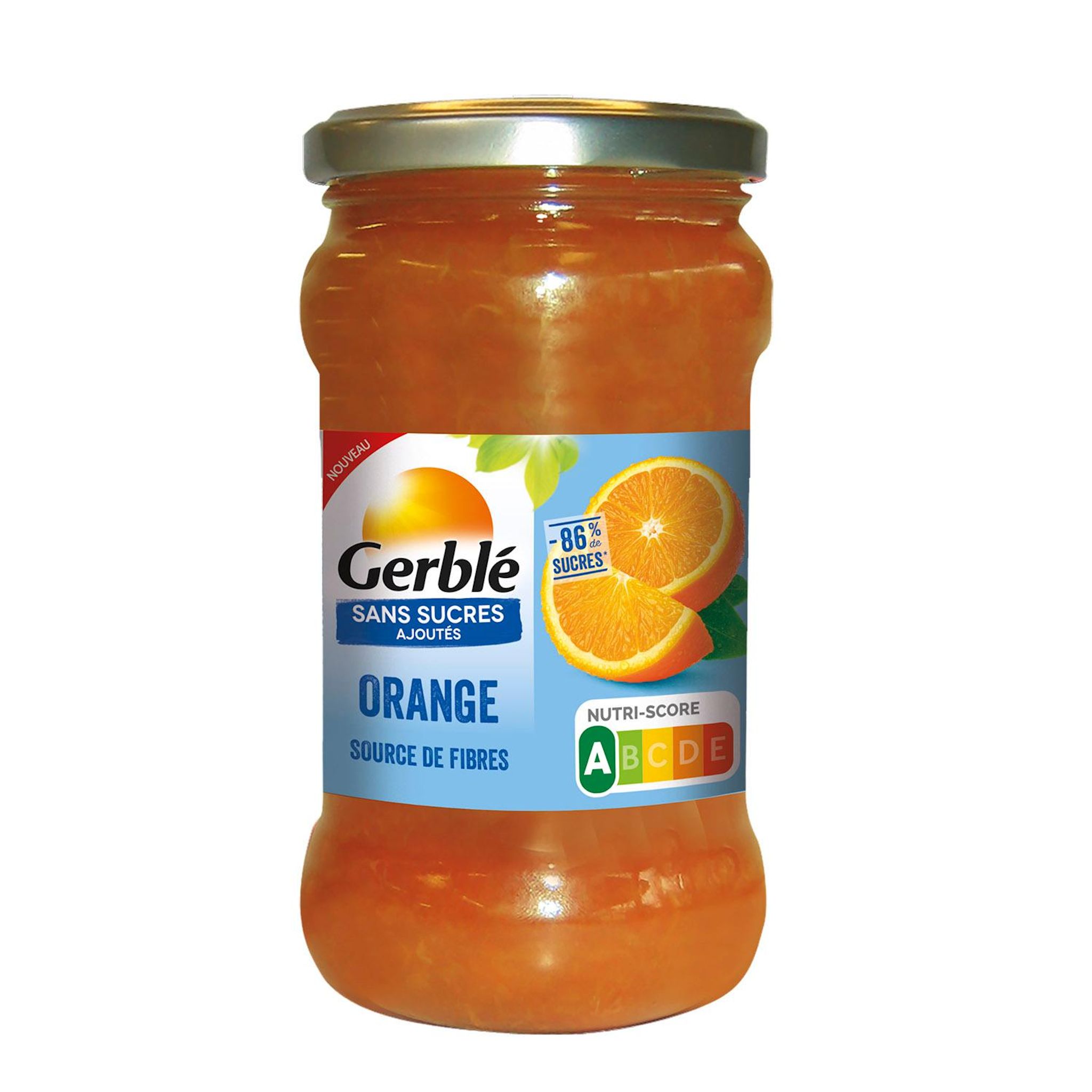 GERBLE Confiture d'orange sans sucres ajoutés 320g