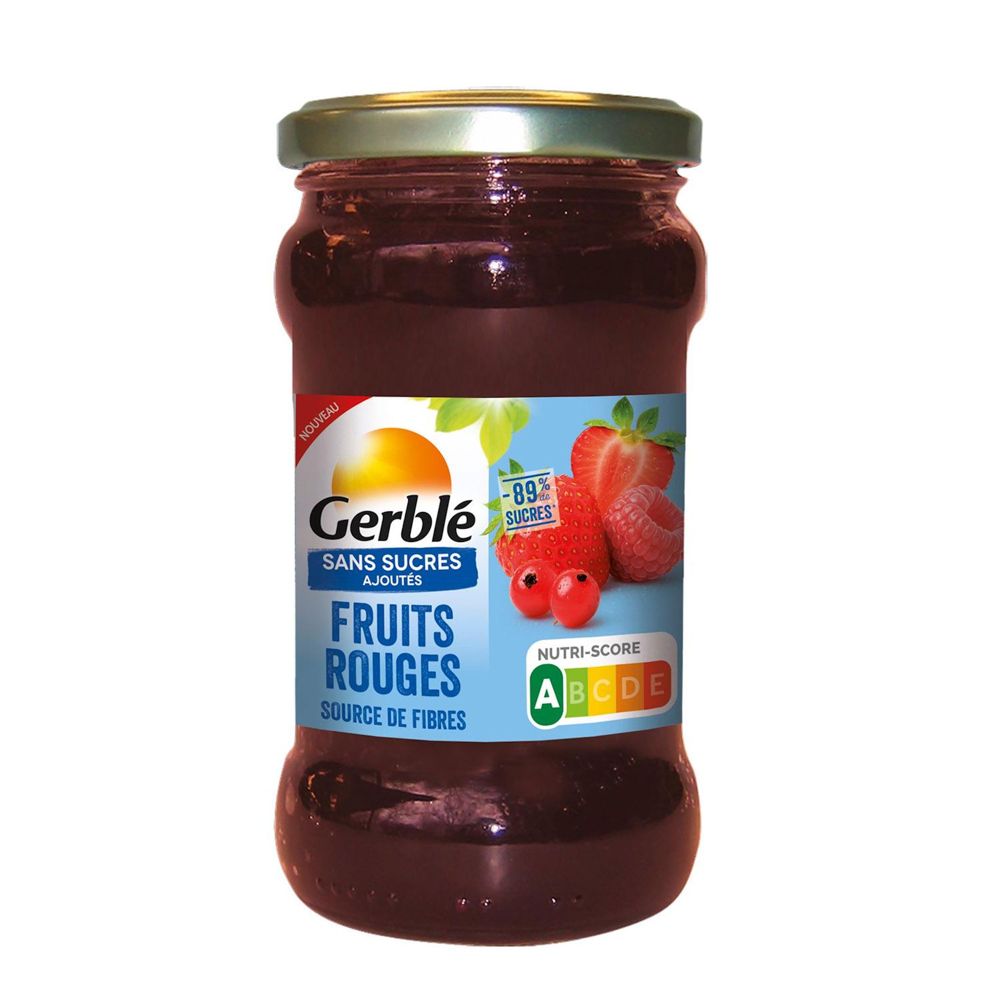 GERBLE Confiture aux fruits rouges sans sucres ajoutés 320g