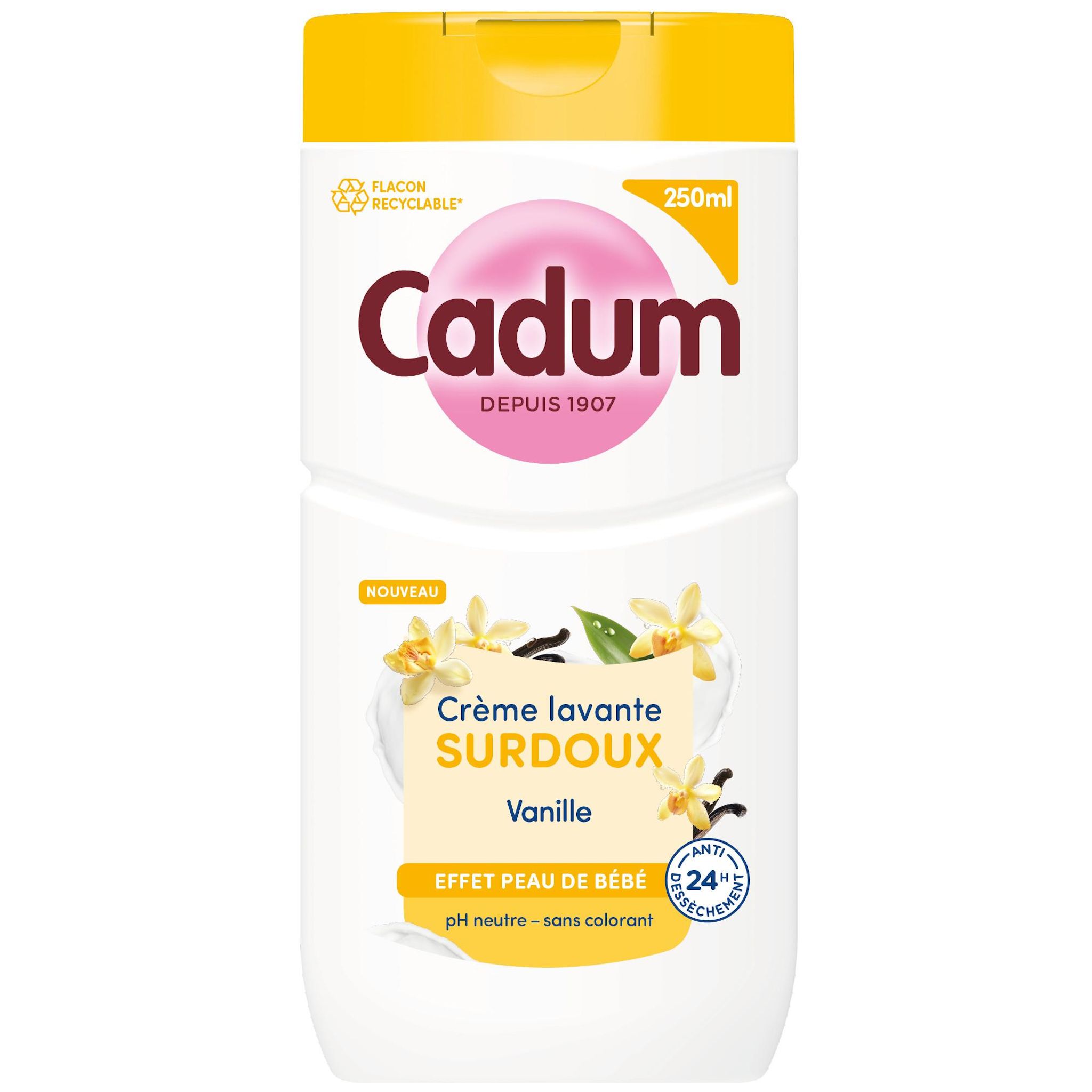 CADUM Crème lavante surdoux parfum vanille 250ml