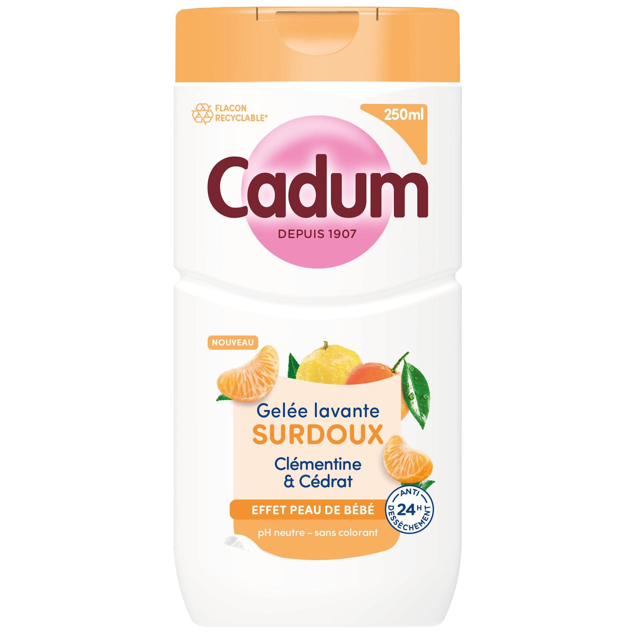 CADUM Gelée lavante surdoux clémentine et cédrat 250ml