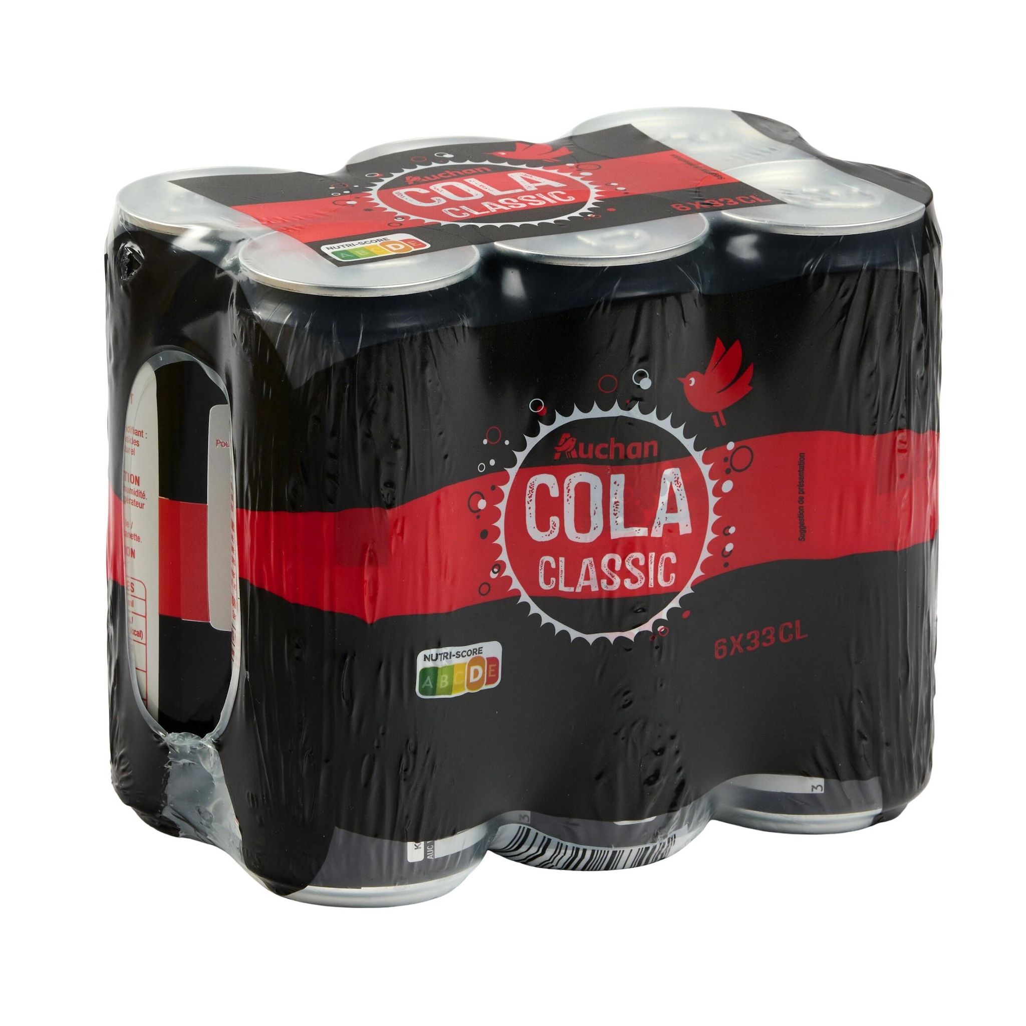 Voir la diapositive 3 : AUCHAN Boisson gazeuse au cola boîtes 6x33cl