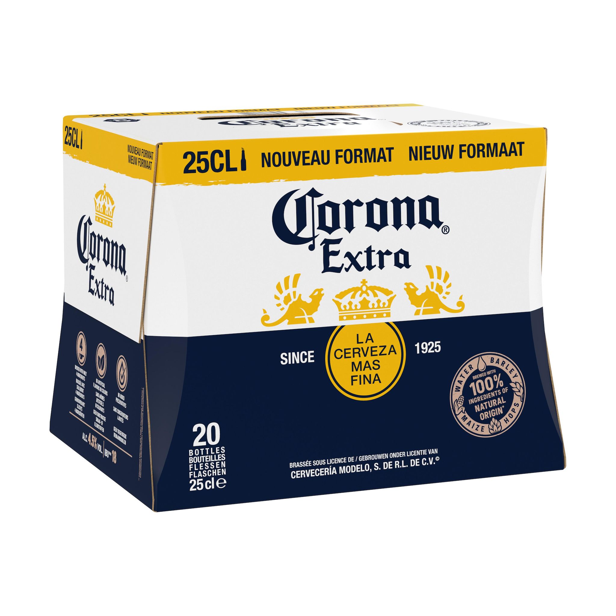 CORONA Bière blonde légère 4,5% 20x25cl
