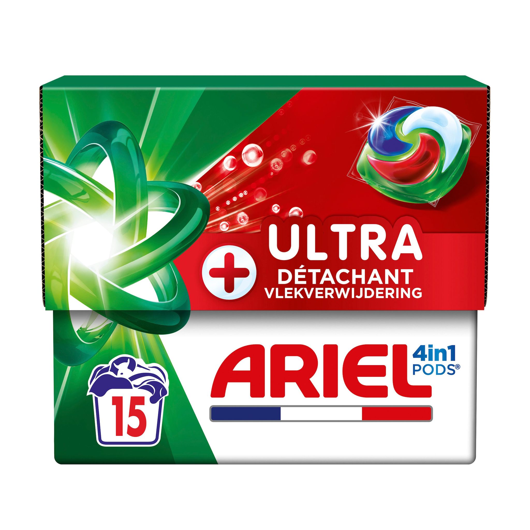 ARIEL Pods lessive capsules élimination ultra des taches 15 lavages