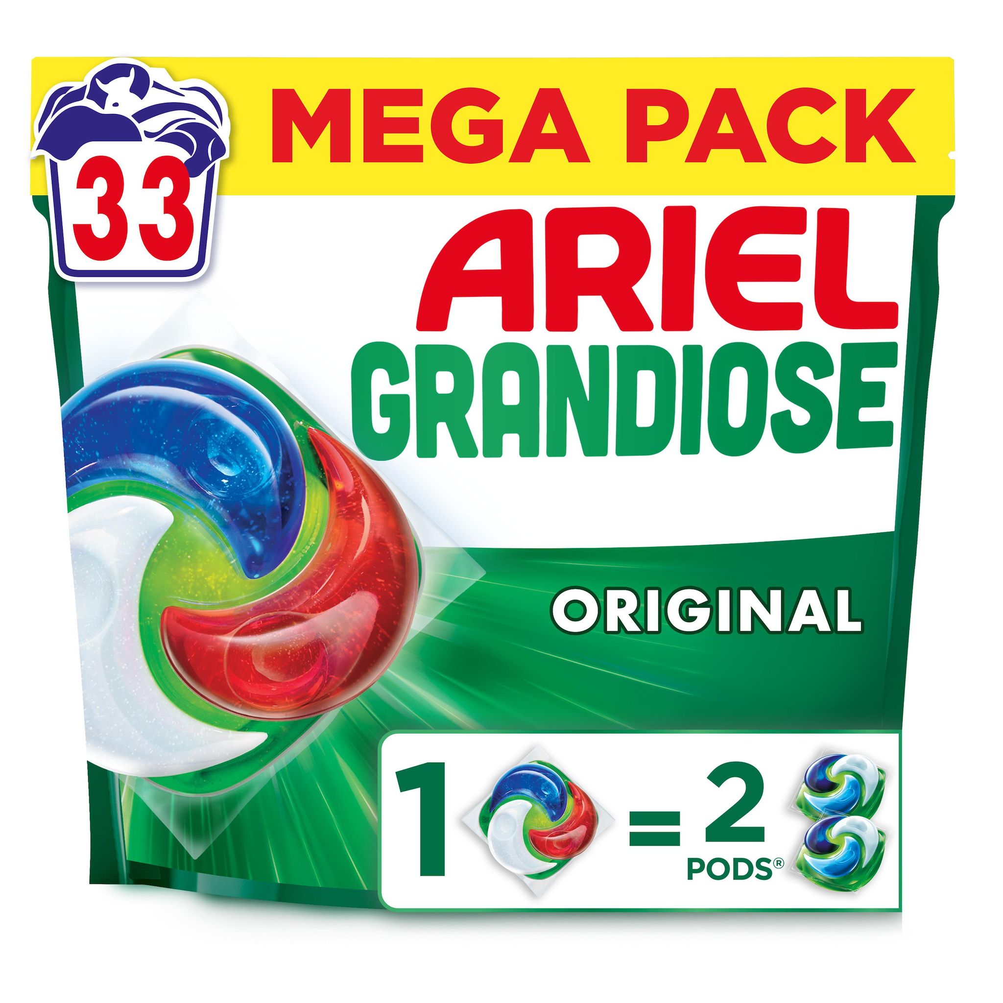 ARIEL 4in1 PODS lessive capsules 33 lavages 33 doses