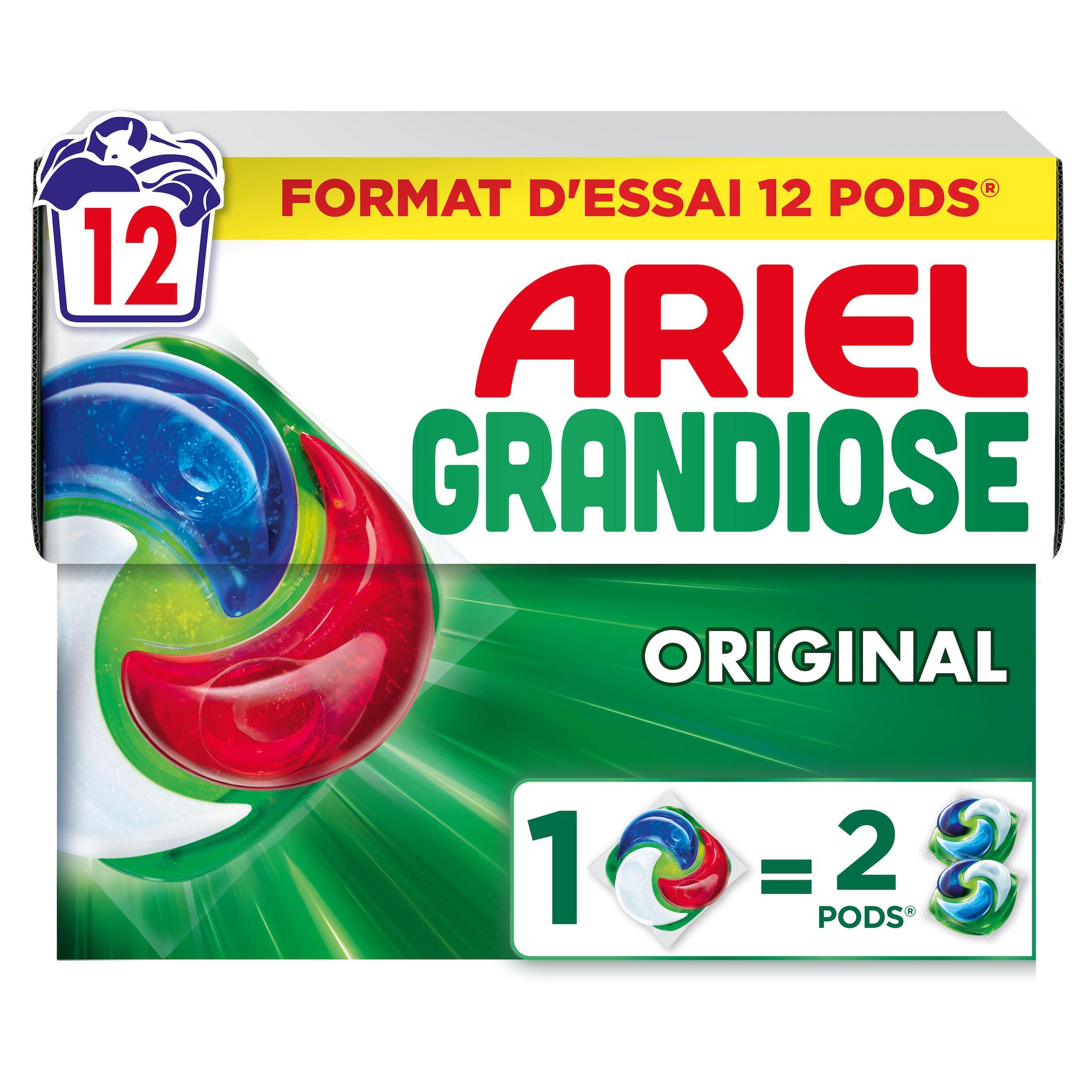 ARIEL Pods lessive capsules 12 lavages